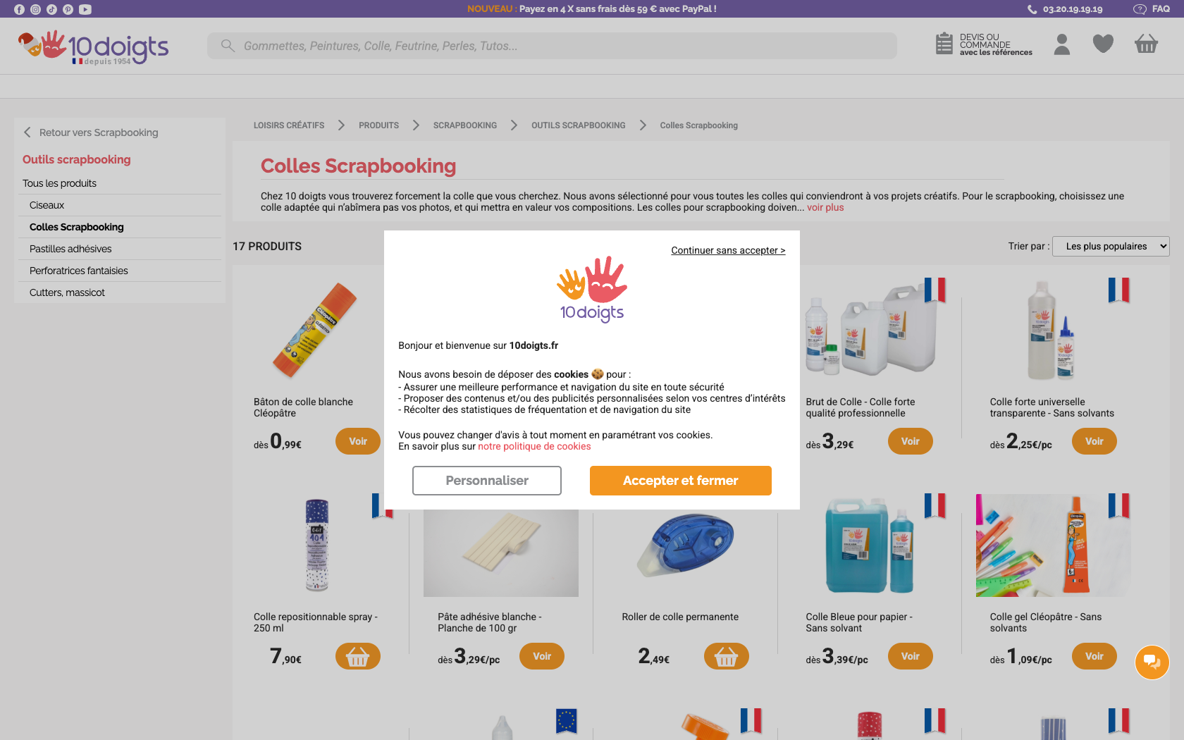 Aperçu du site 10doigts