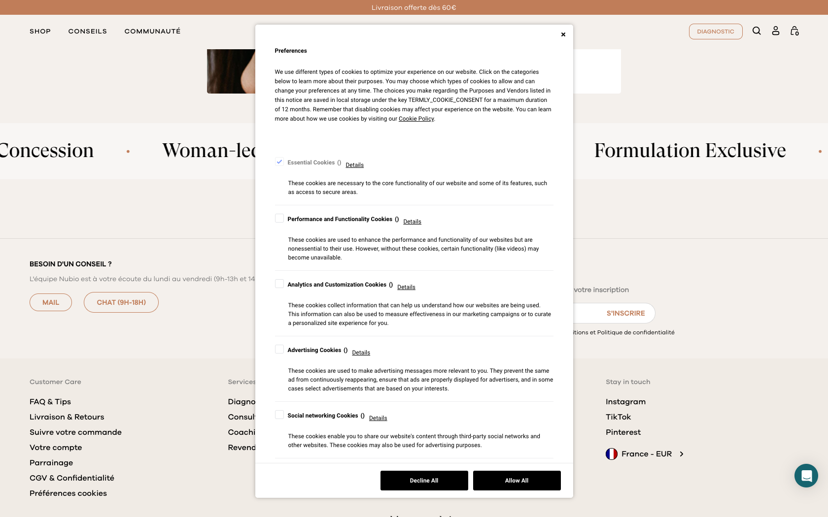 Aperçu du site Atelier Nubio