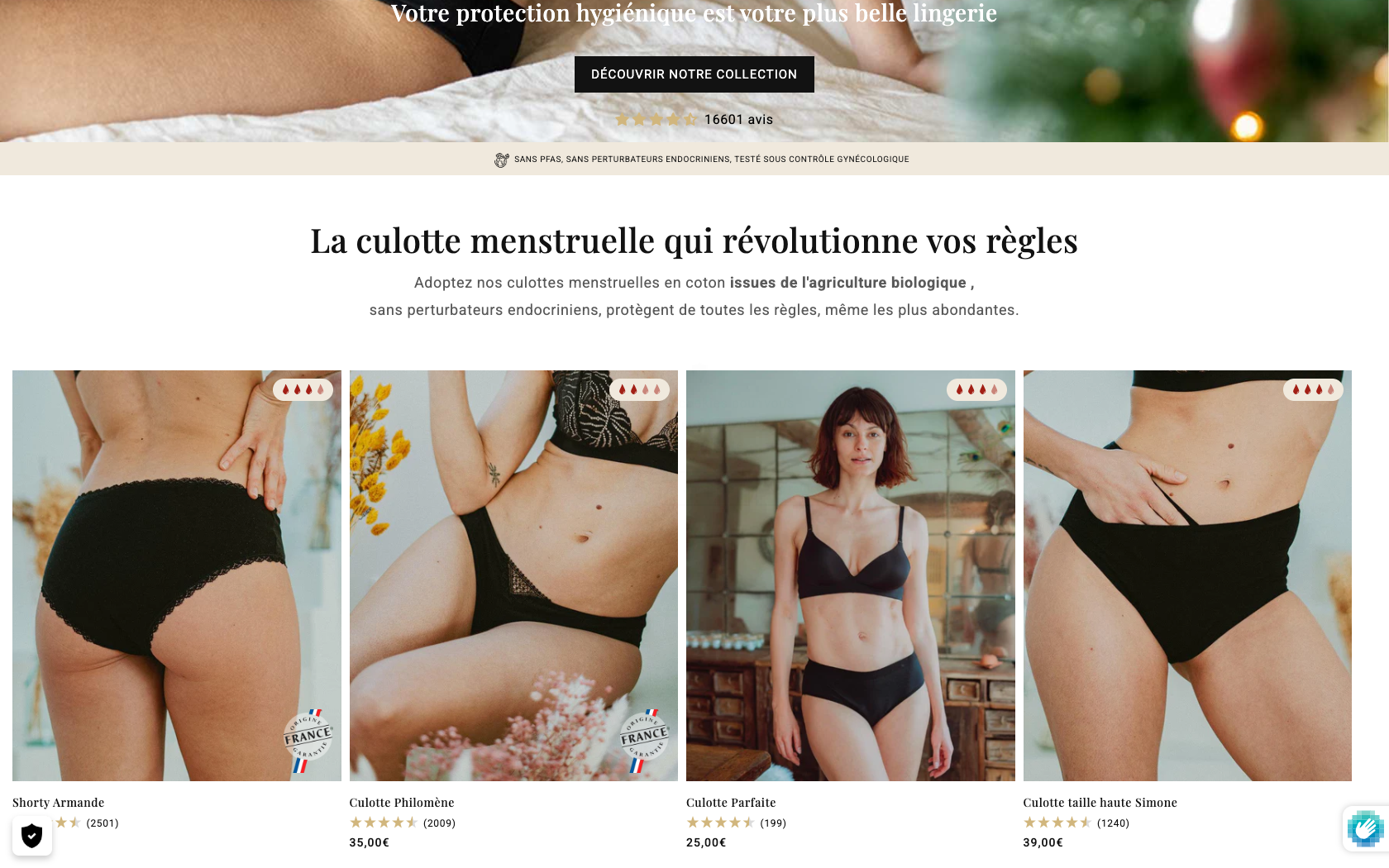 Aperçu du site Elia Lingerie