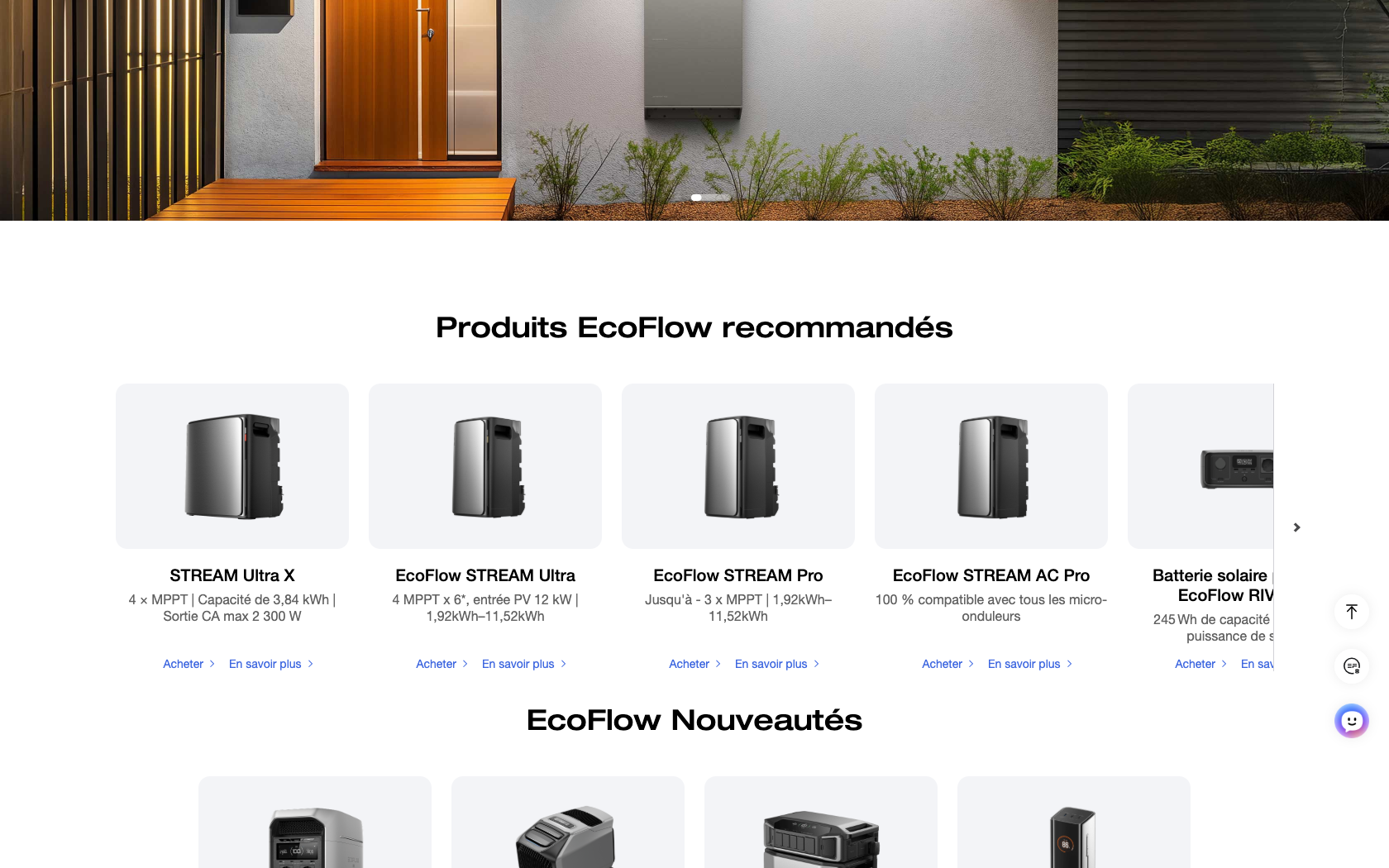 Aperçu du site Ecoflow