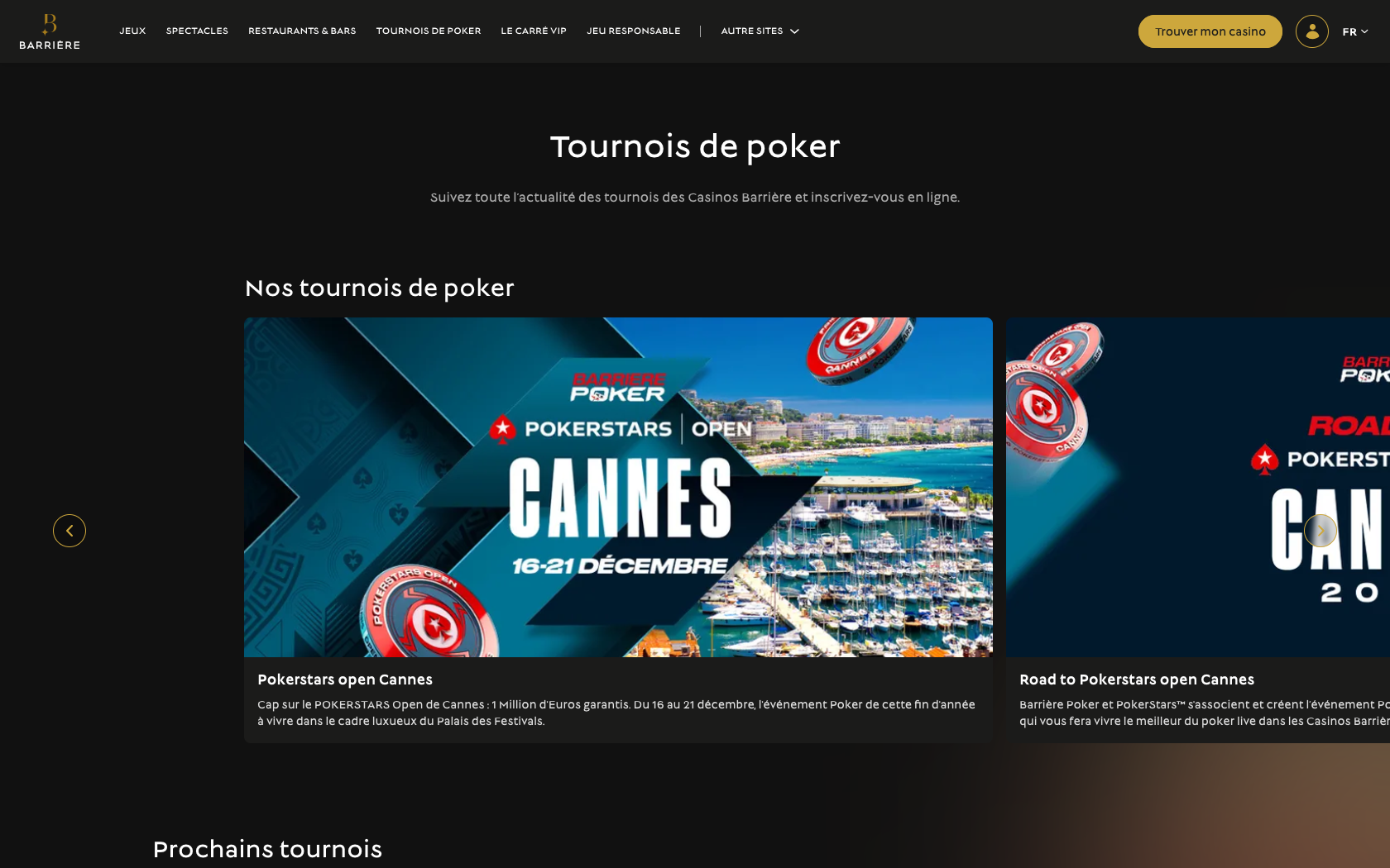 Aperçu du site Casino Barrière