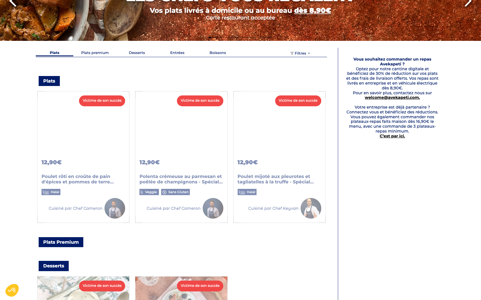 Aperçu du site Avekapeti