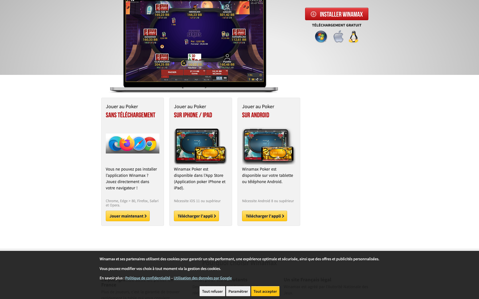 Page programme de parrainage Winamax