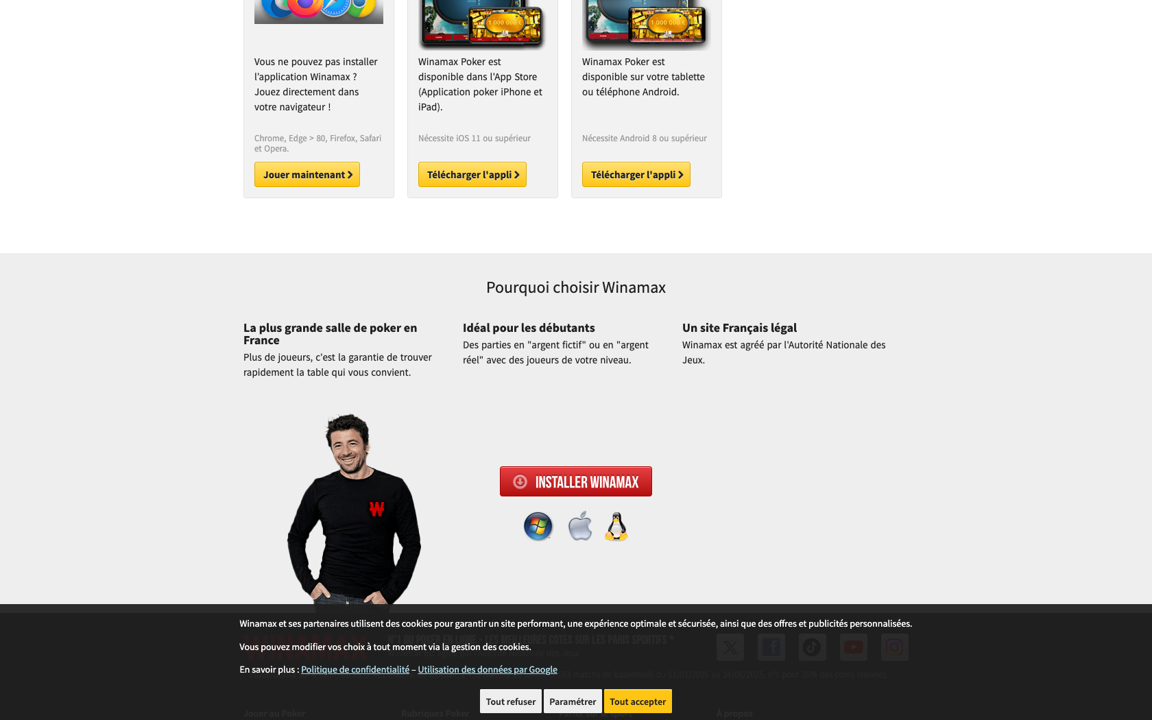 Aperçu du site Winamax