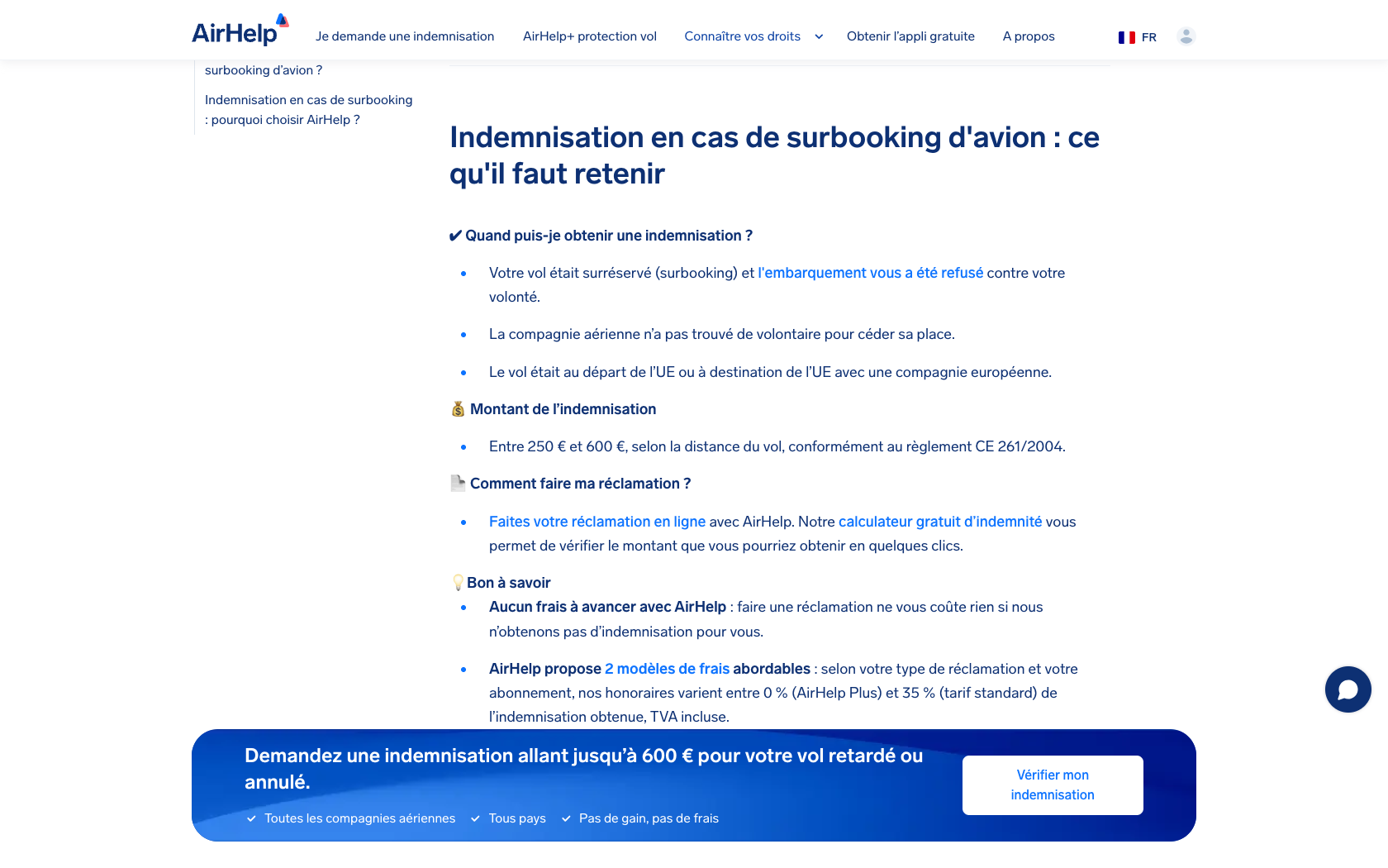 Aperçu du site AirHelp