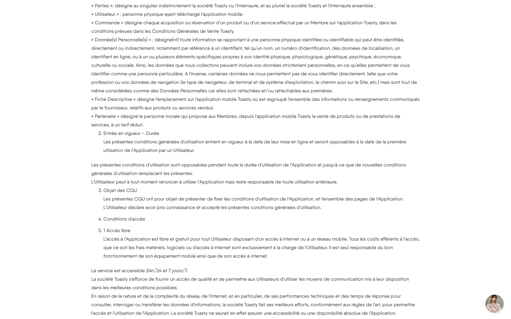 Page du programme de parrainage Toasty