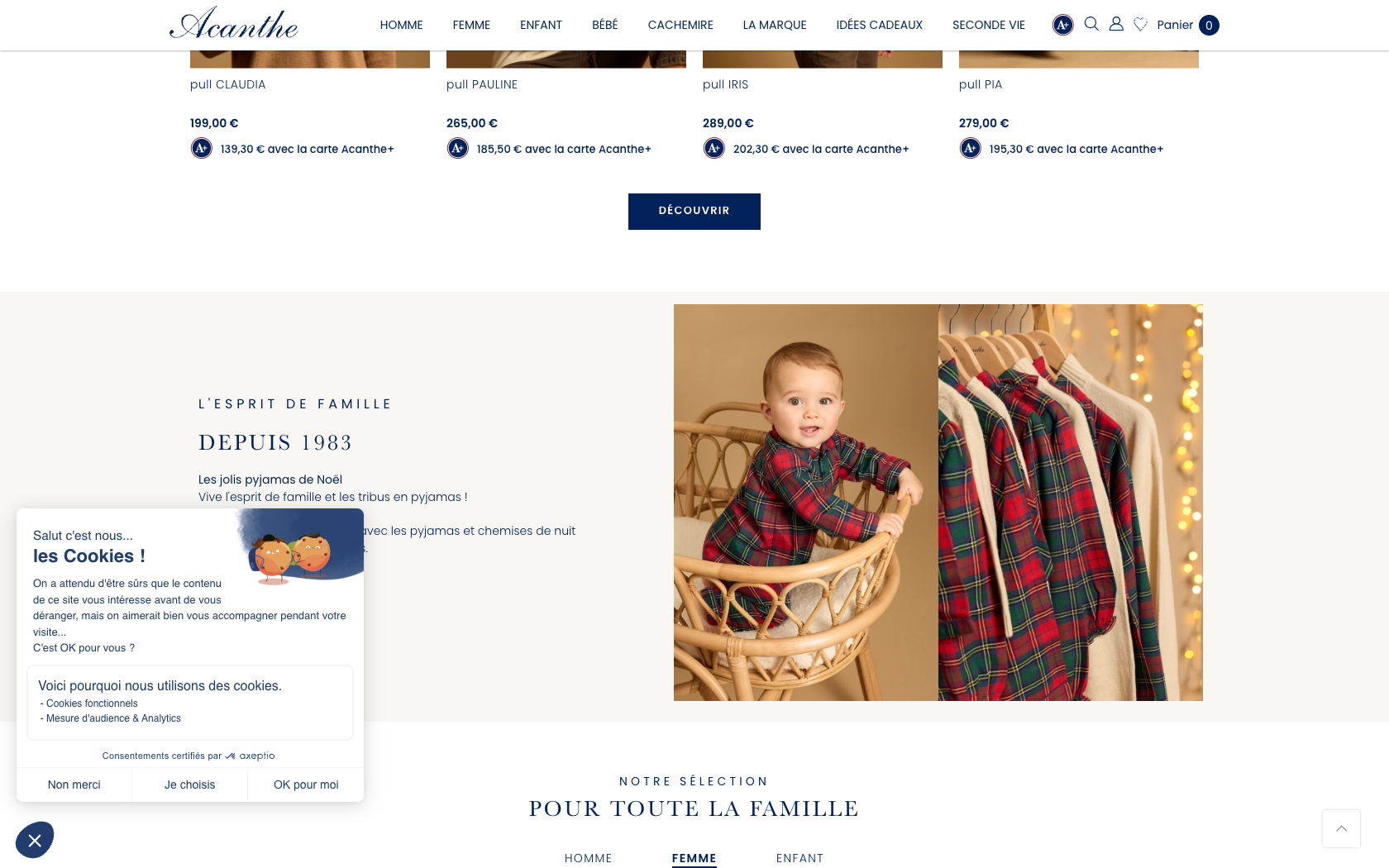 Aperçu du site Acanthe