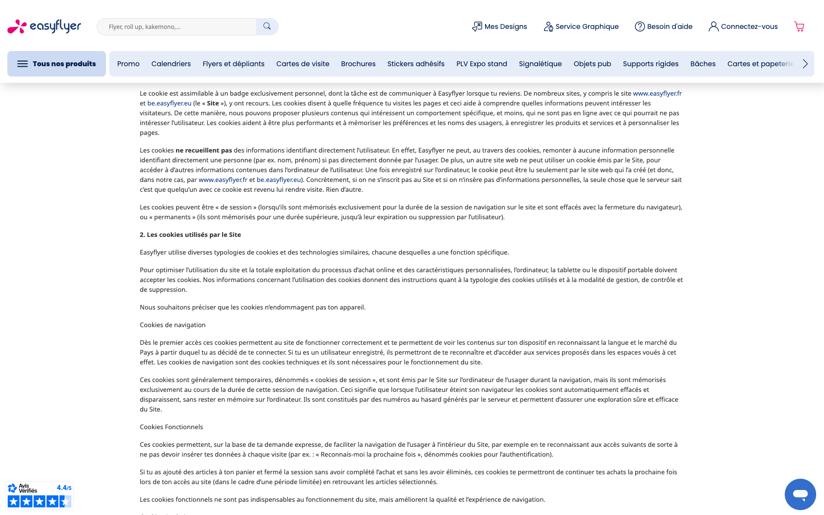 Aperçu du site officiel Easyflyer