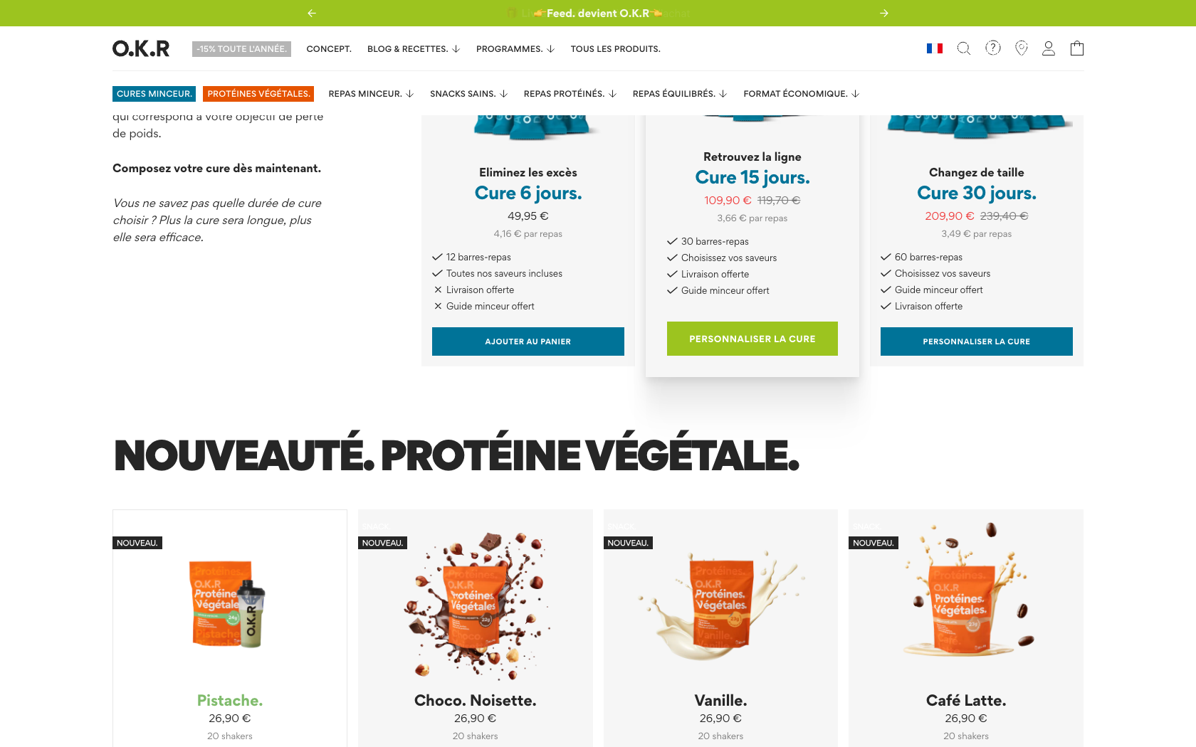 Aperçu du site officiel O.K.R.