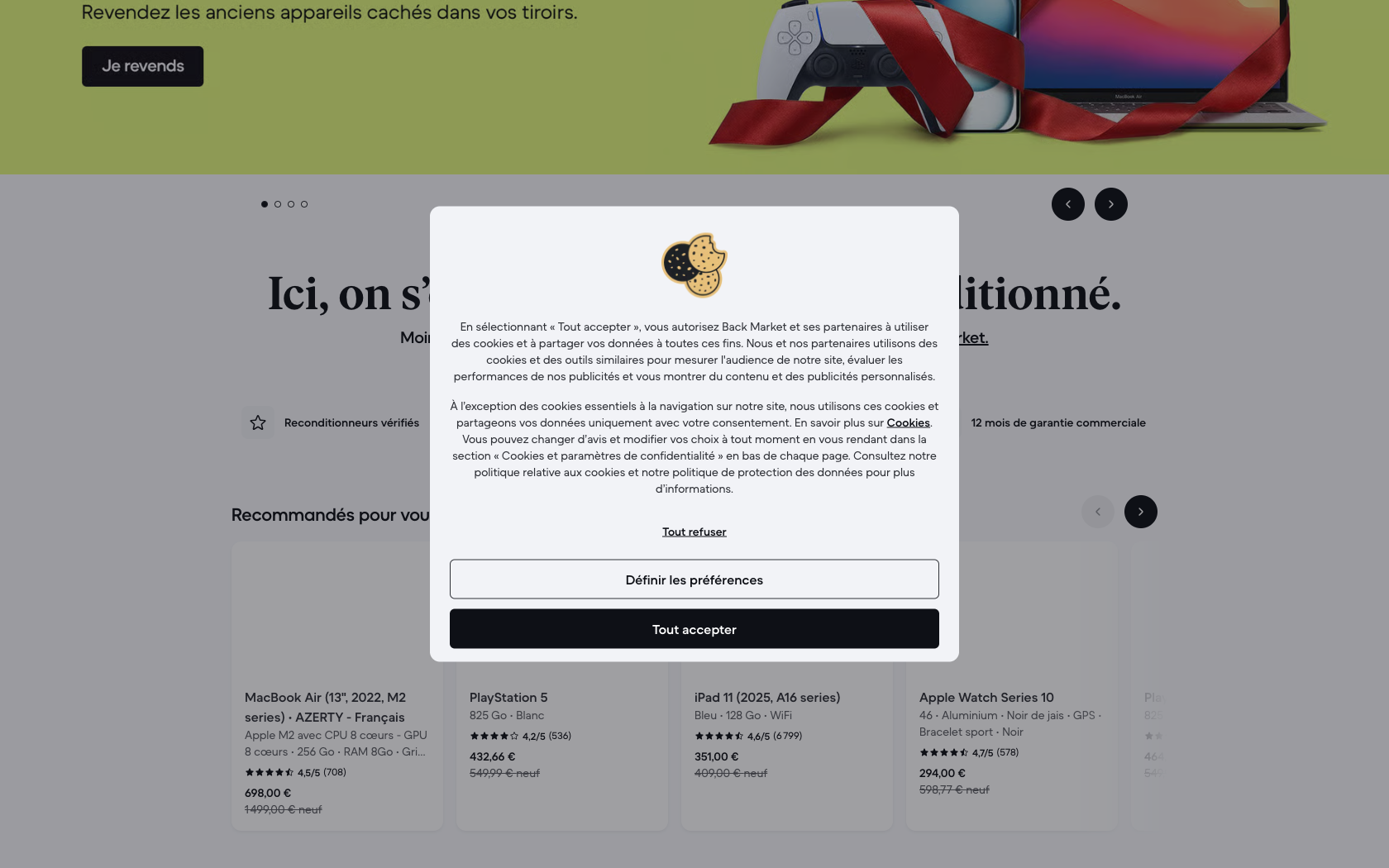 Aperçu du site Backmarket