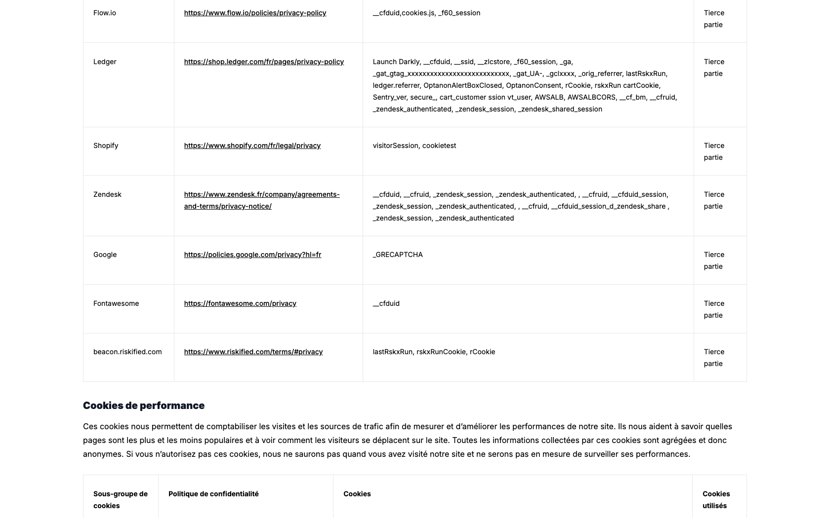 Page programme de parrainage Ledger