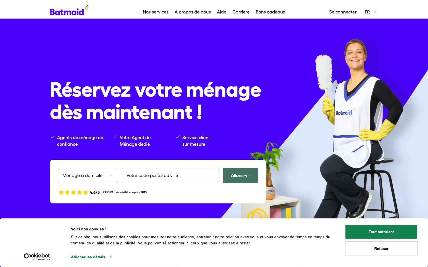 Aperçu du site Batmaid