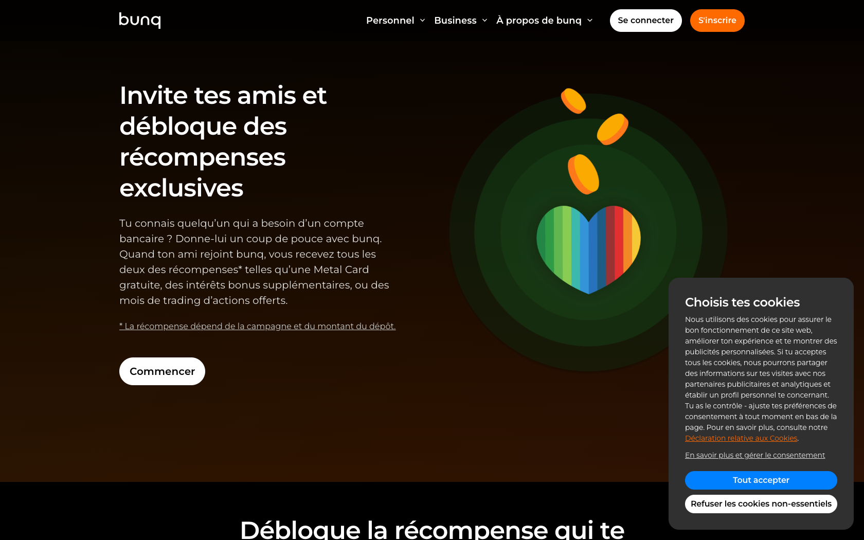 Page programme de parrainage Bunq