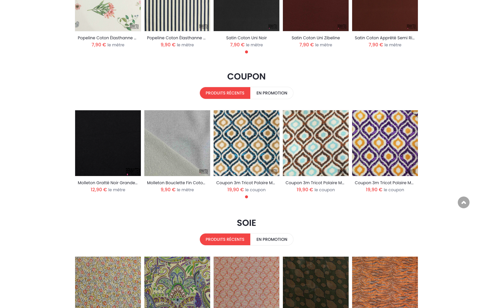 Aperçu du site Bennytex