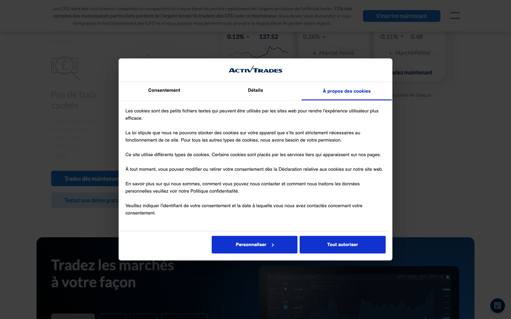 Aperçu du site Activtrades
