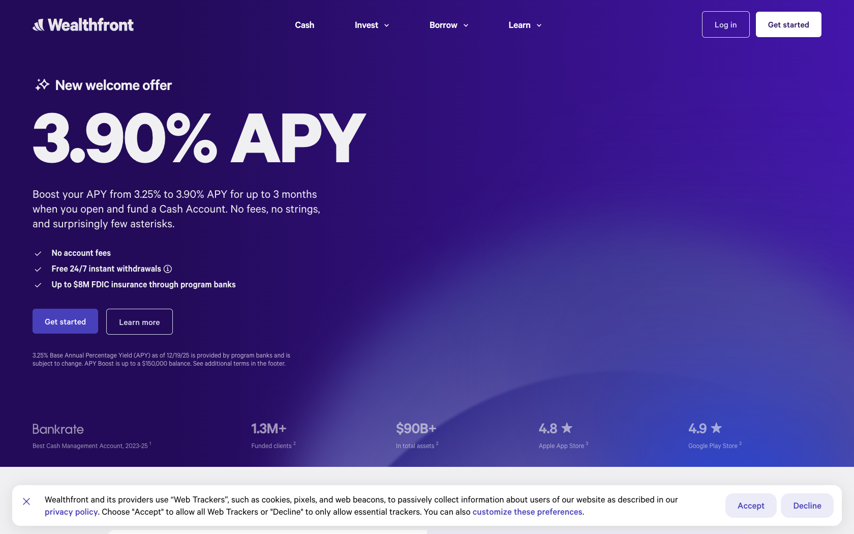 Aperçu du site Wealthfront