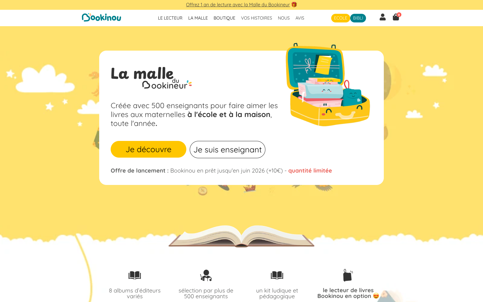 Aperçu du site Bookinou