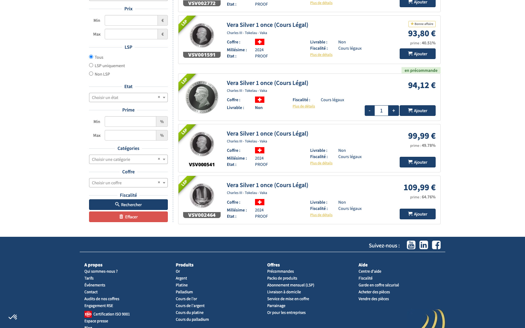 Aperçu du site Au Coffre