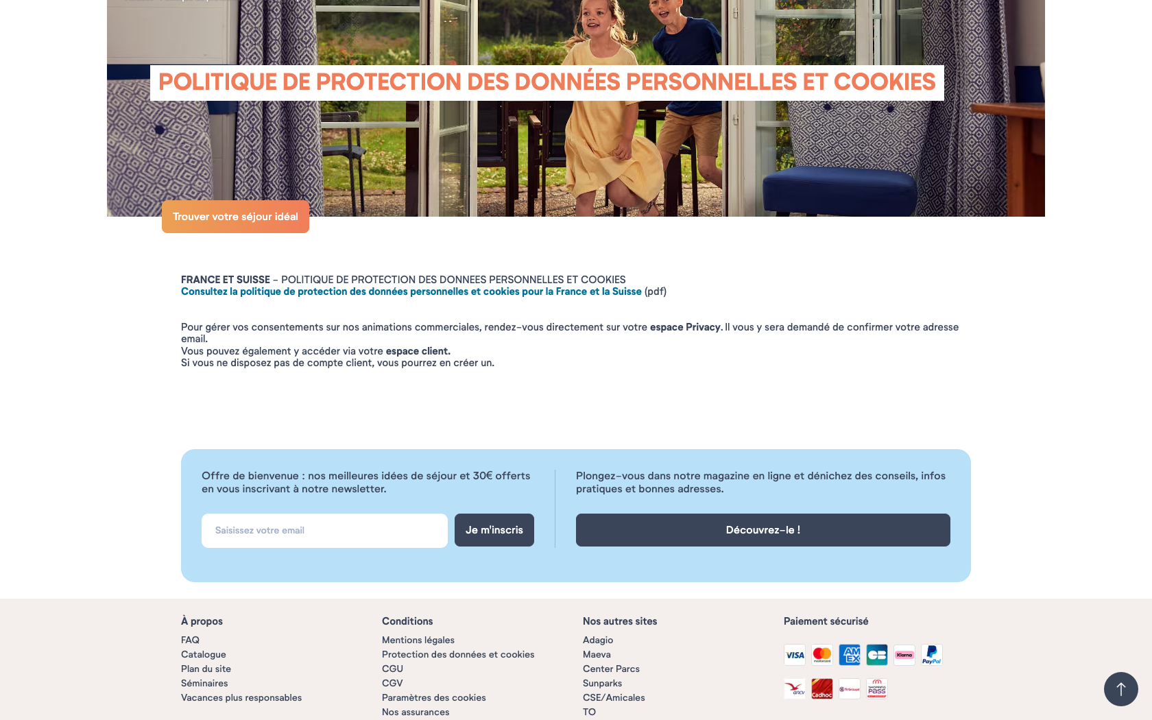 Aperçu du site Pierre & Vacances