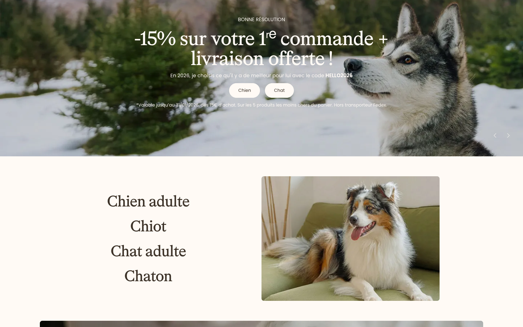 Aperçu du site officiel Ultra Premium Direct