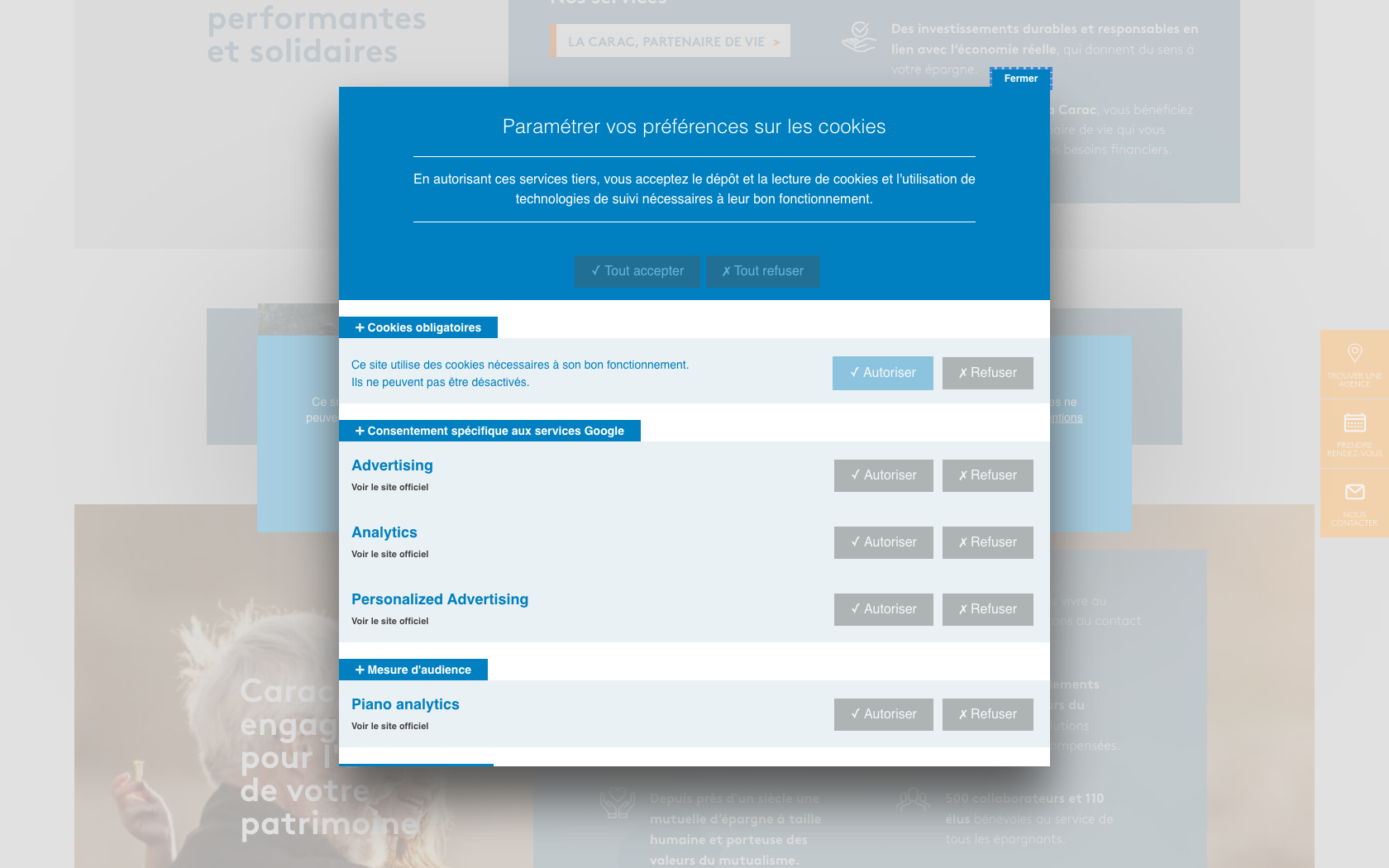 Aperçu du site Carac