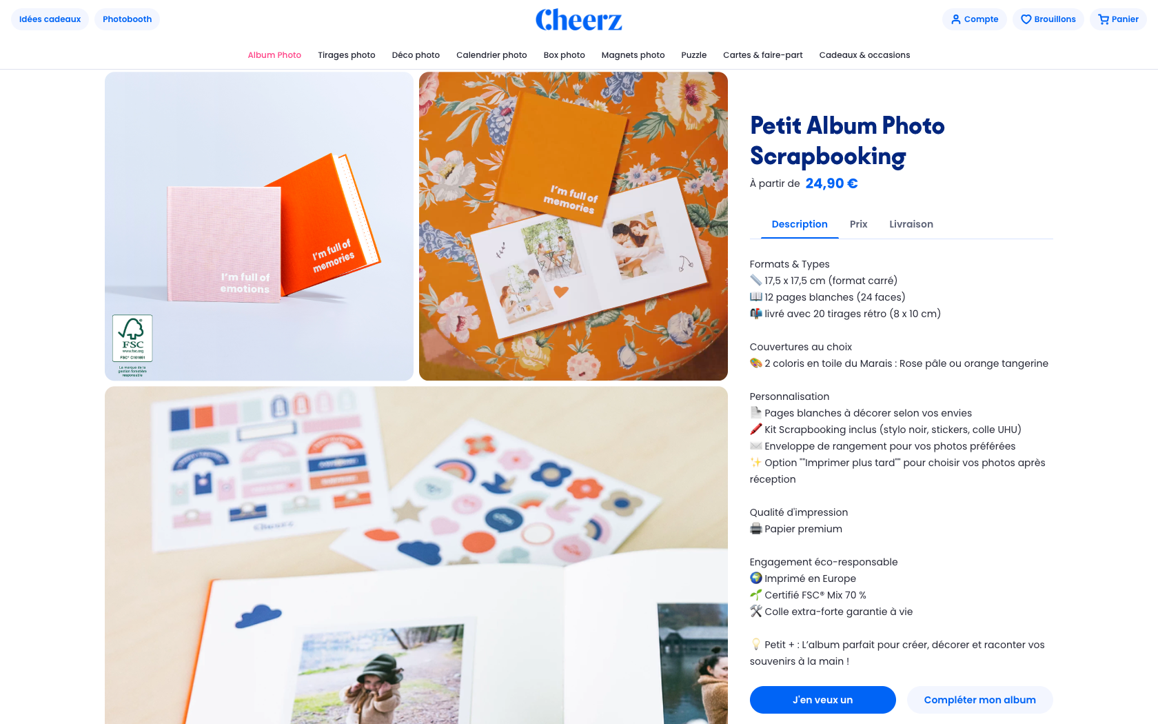 Page du programme de parrainage Cheerz