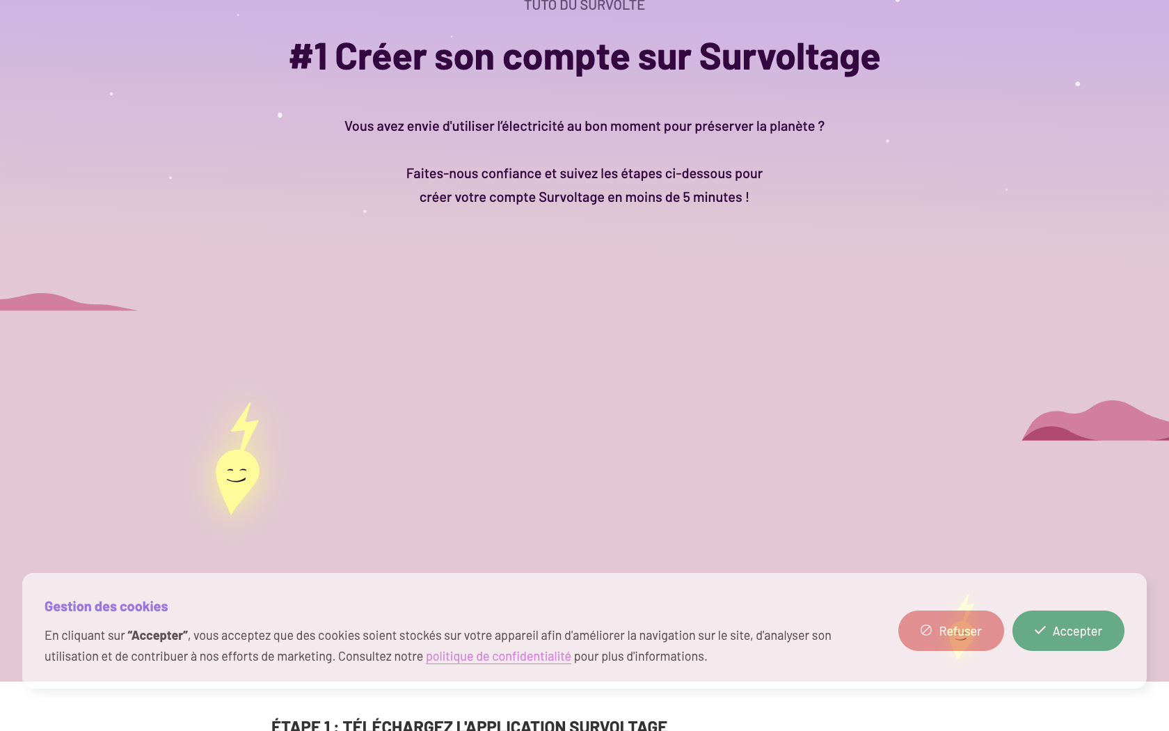 Page programme de parrainage Survoltage