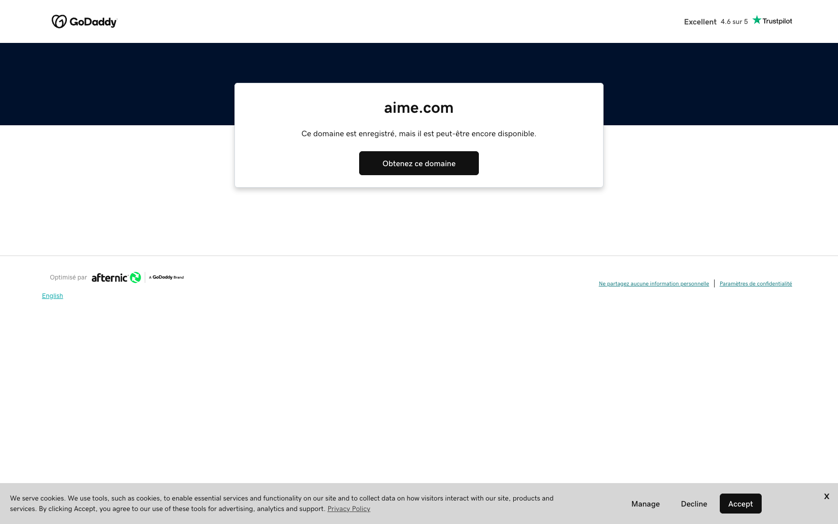 Aperçu du site Aime