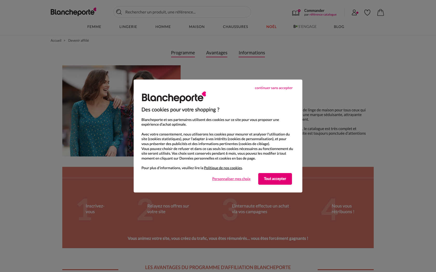 Page programme de parrainage Blanche Porte