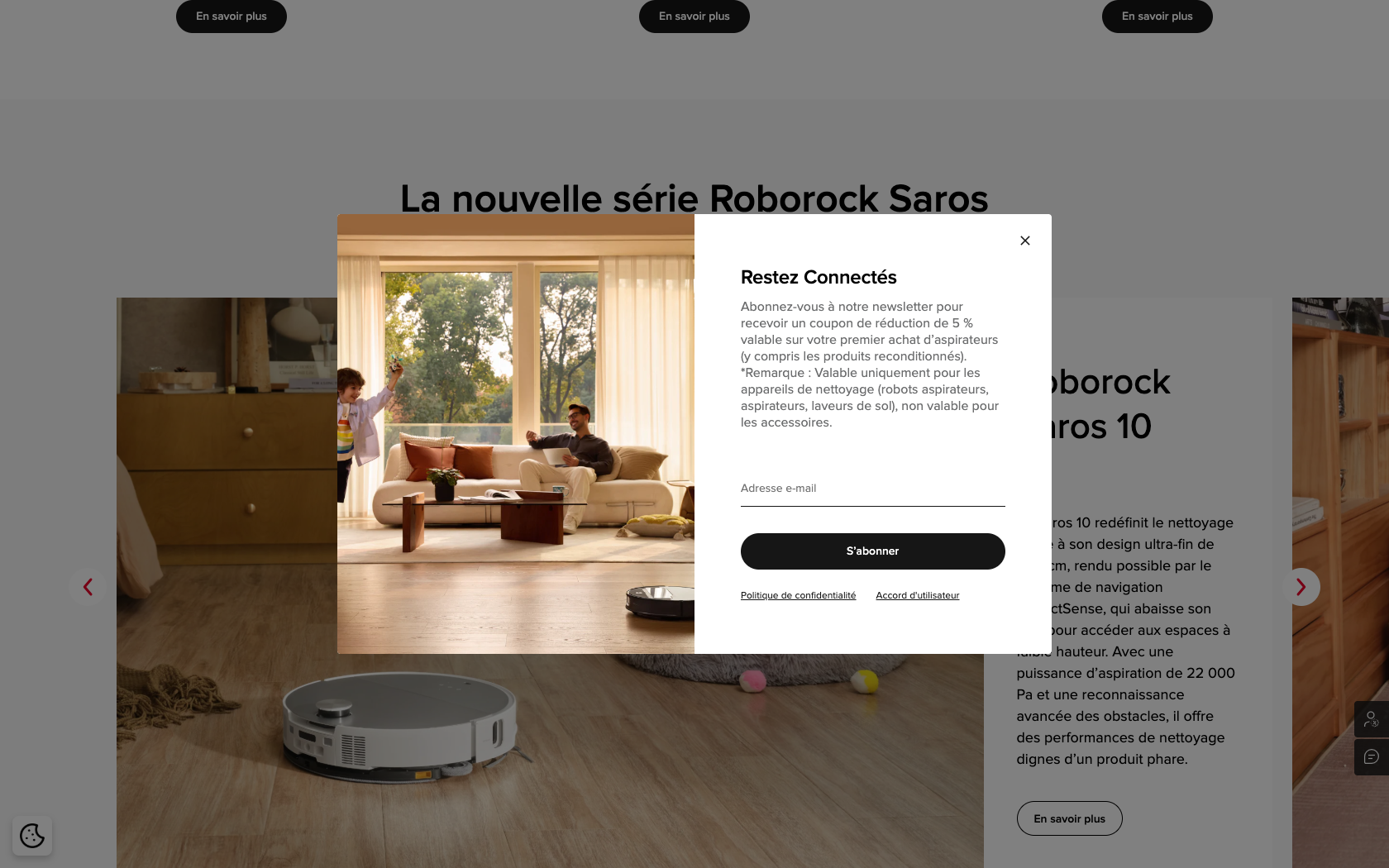 Aperçu du site Roborock
