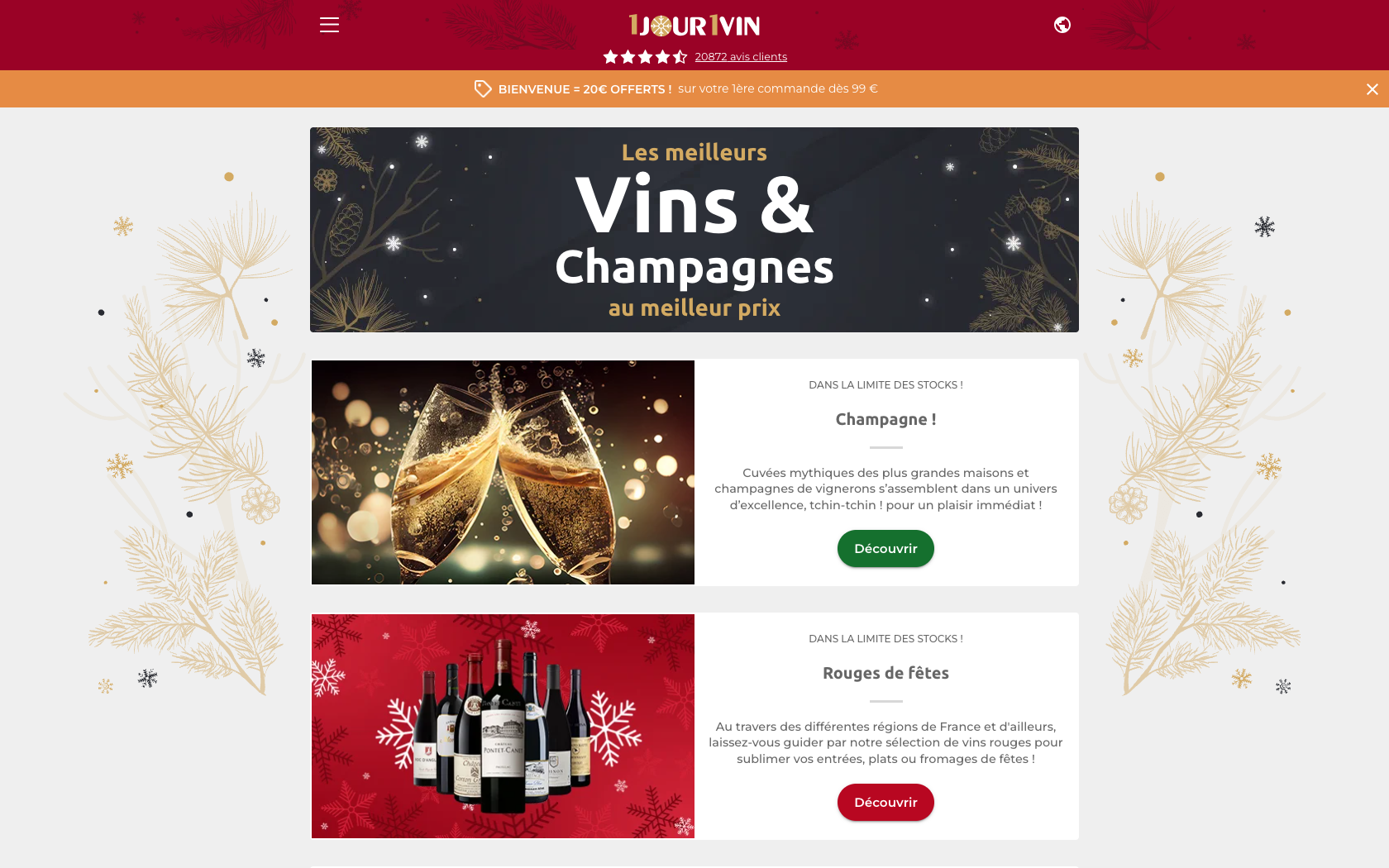 Aperçu du site 1Jour1Vin