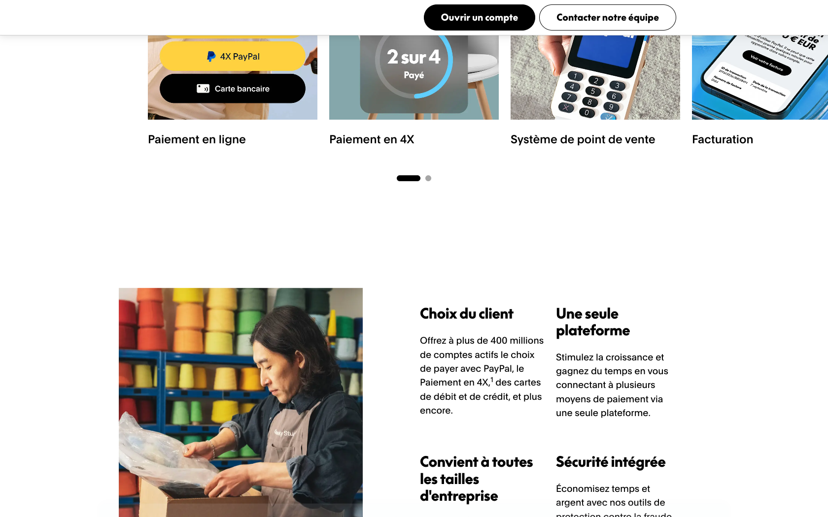 Page programme de parrainage PayPal