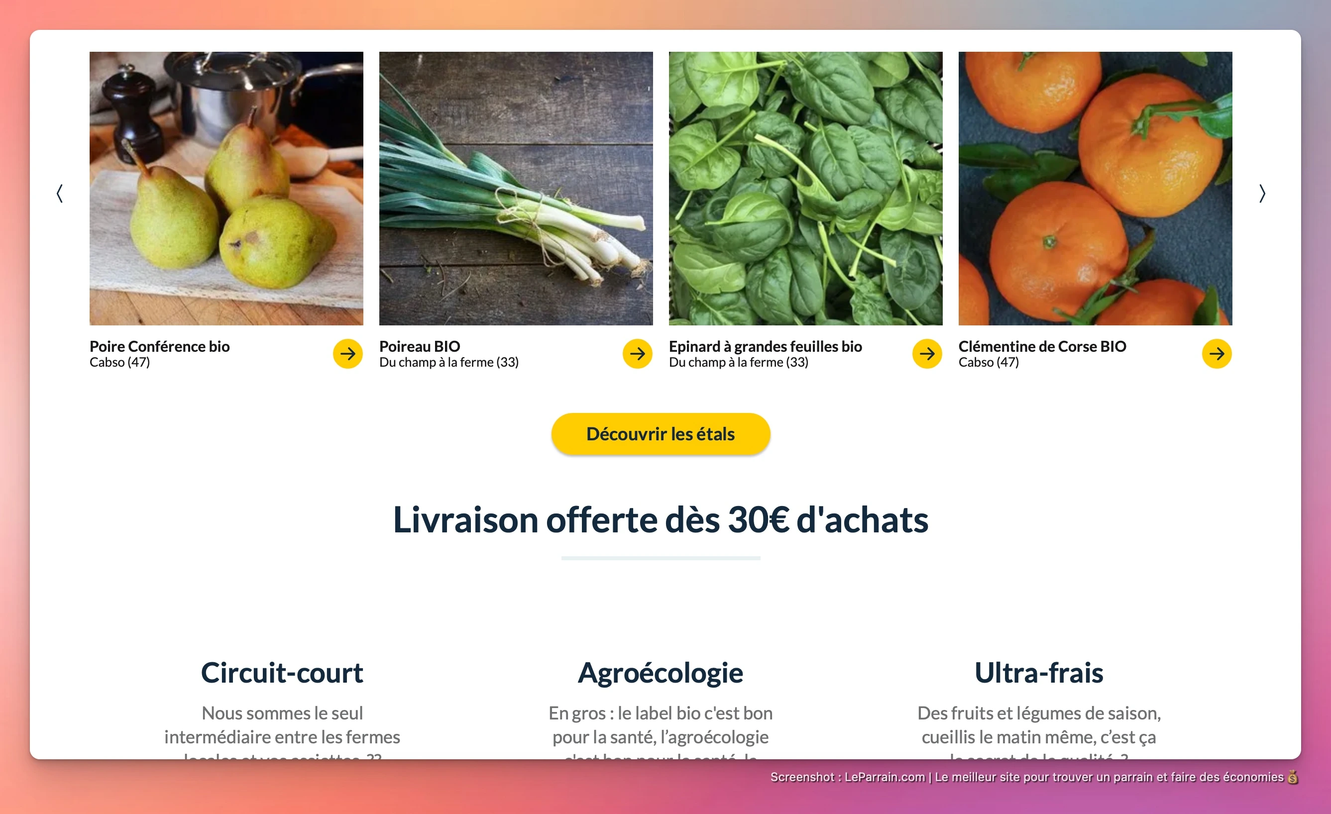 Capture d'écran 2 du programme de parrainage Alancienne