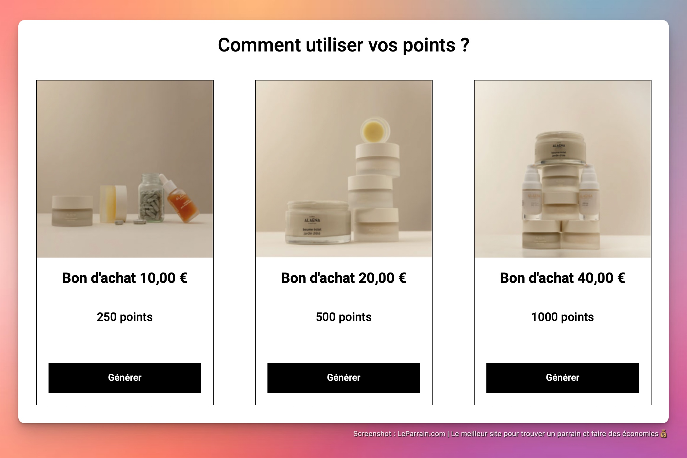 Capture d'écran 6 du programme de parrainage ALANEA