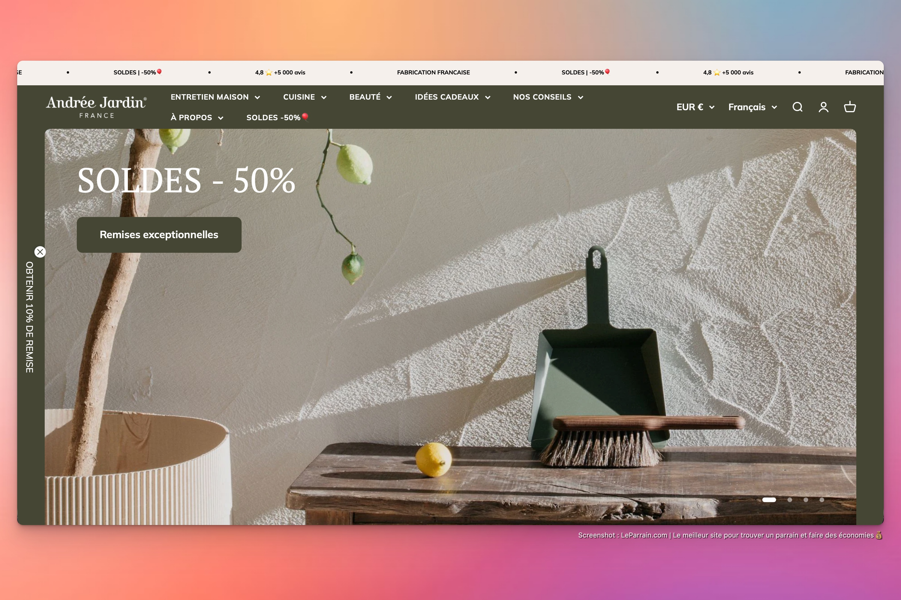 Capture d'écran 3 du programme de parrainage Andrée Jardin