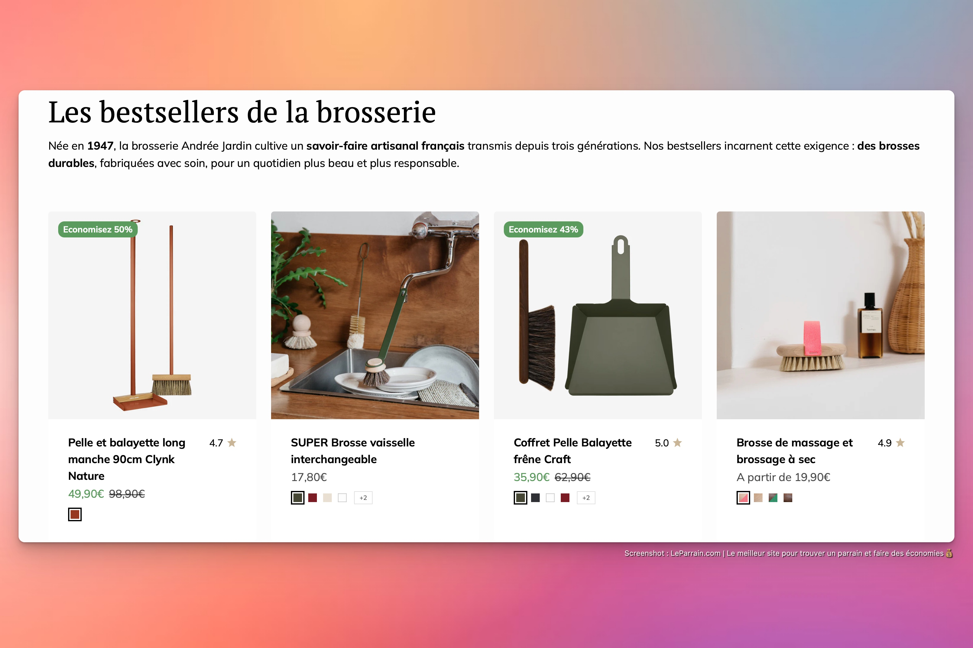 Capture d'écran 4 du programme de parrainage Andrée Jardin