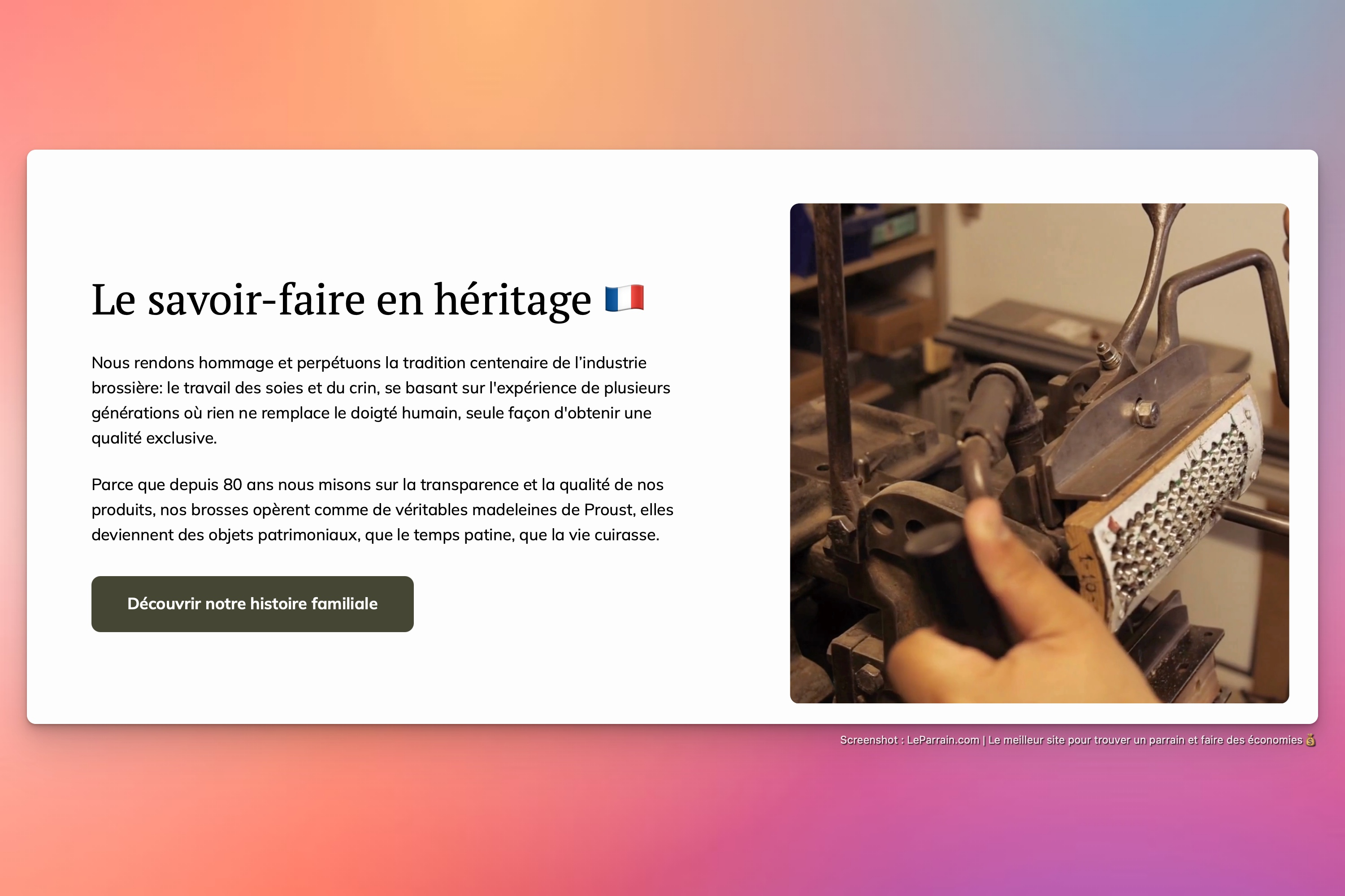 Capture d'écran 5 du programme de parrainage Andrée Jardin