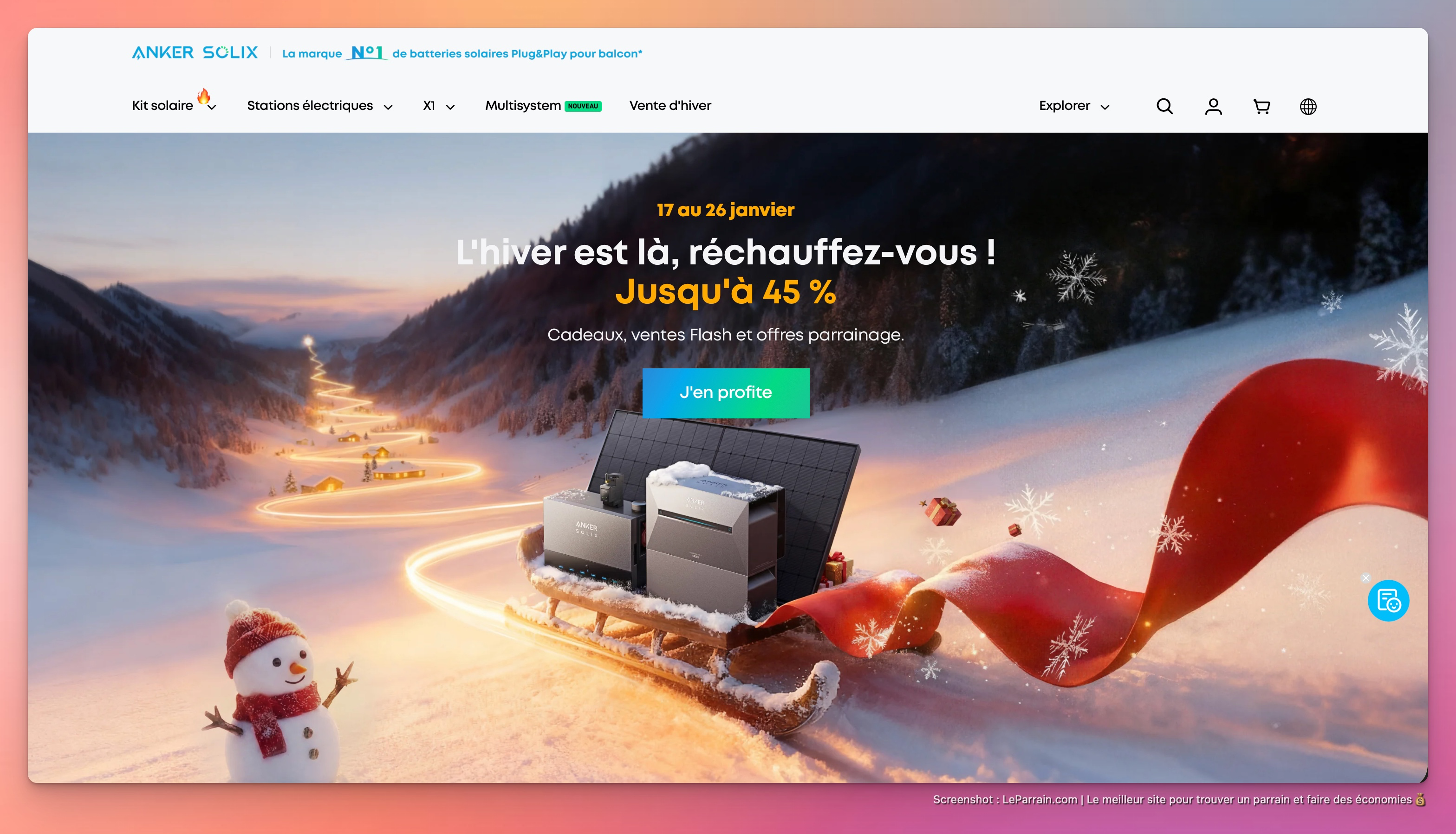 Capture d'écran 4 du programme de parrainage Anker