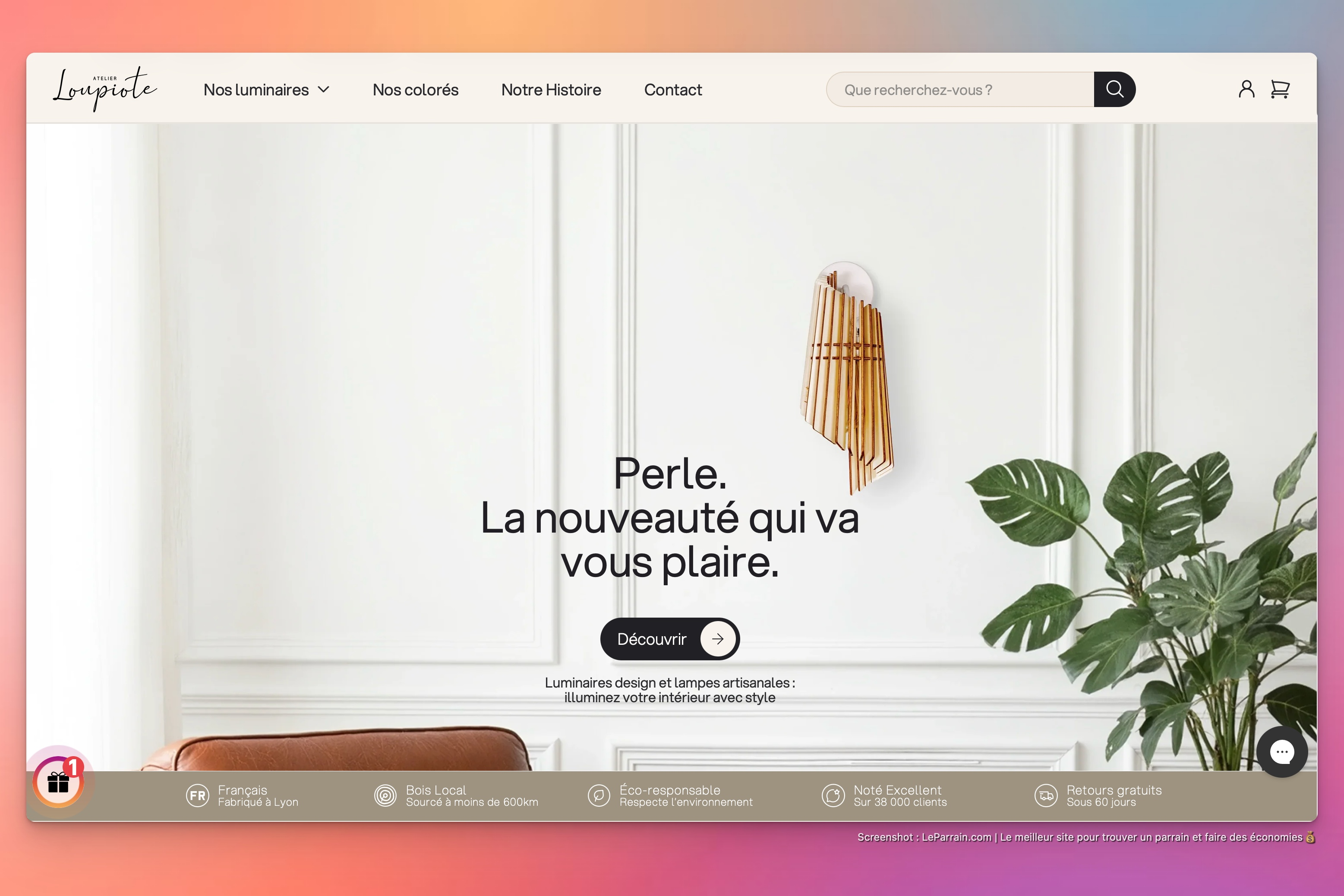Capture d'écran 4 du programme de parrainage Atelier Loupiote