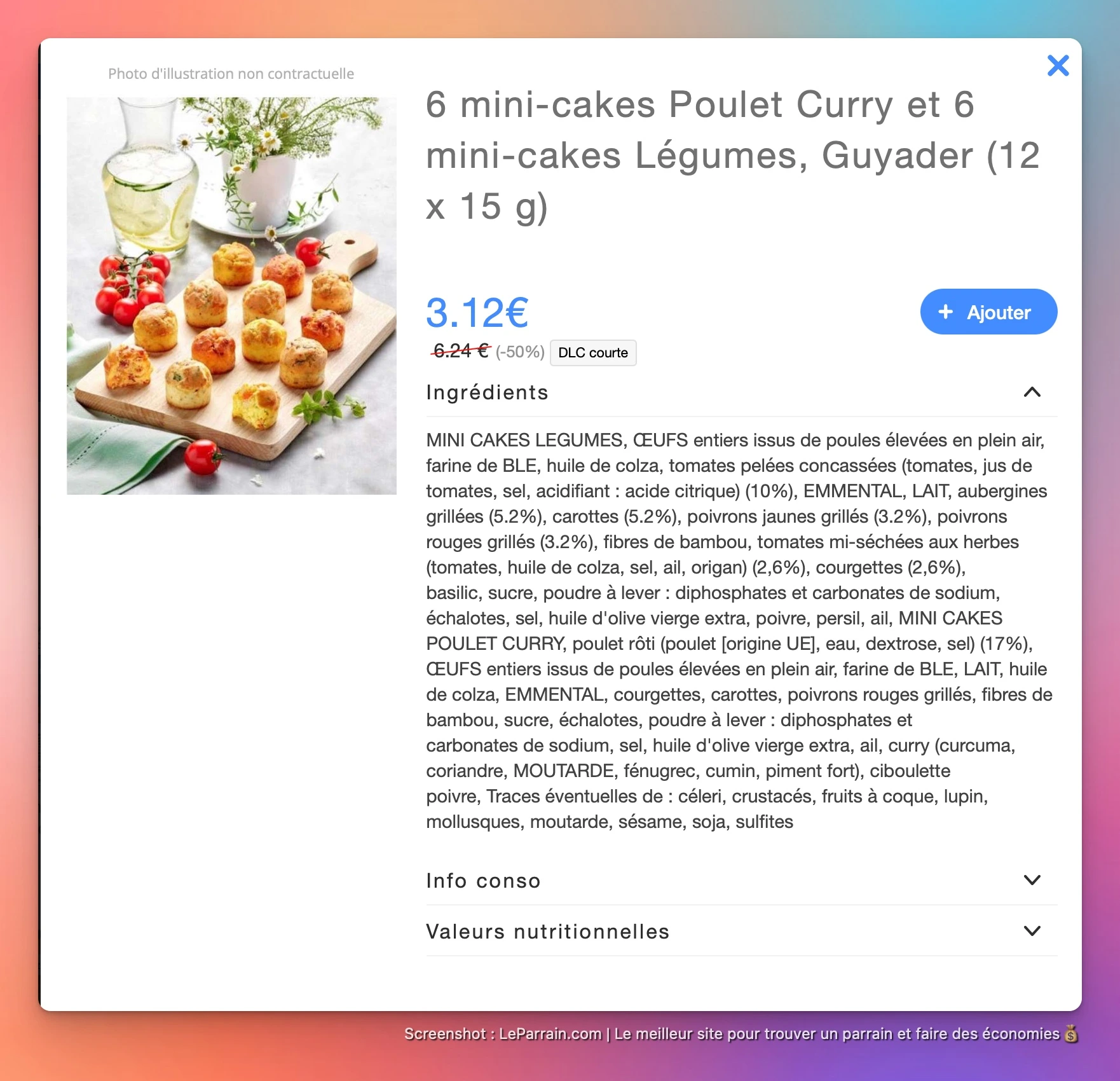 Capture d'écran 3 du programme de parrainage Bam Courses