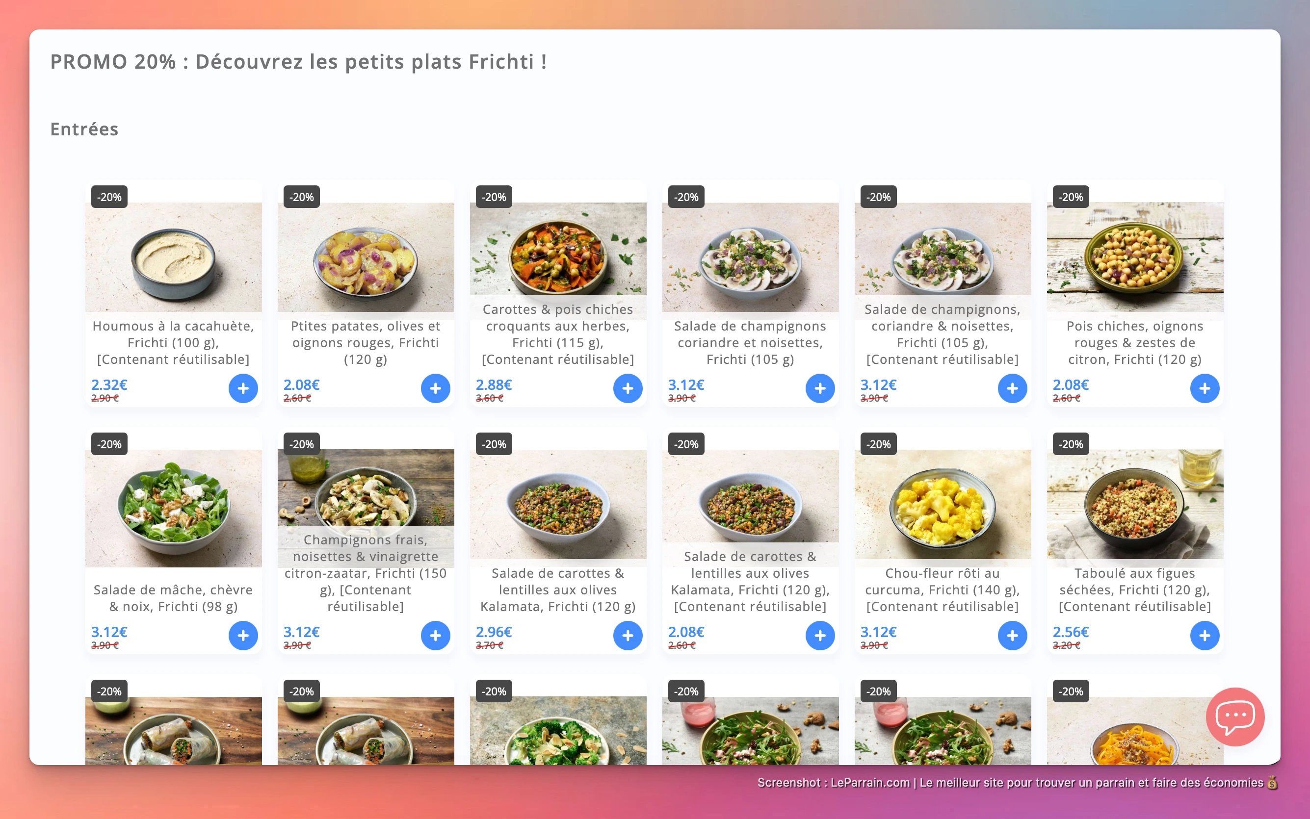 Capture d'écran 4 du programme de parrainage Bam Courses