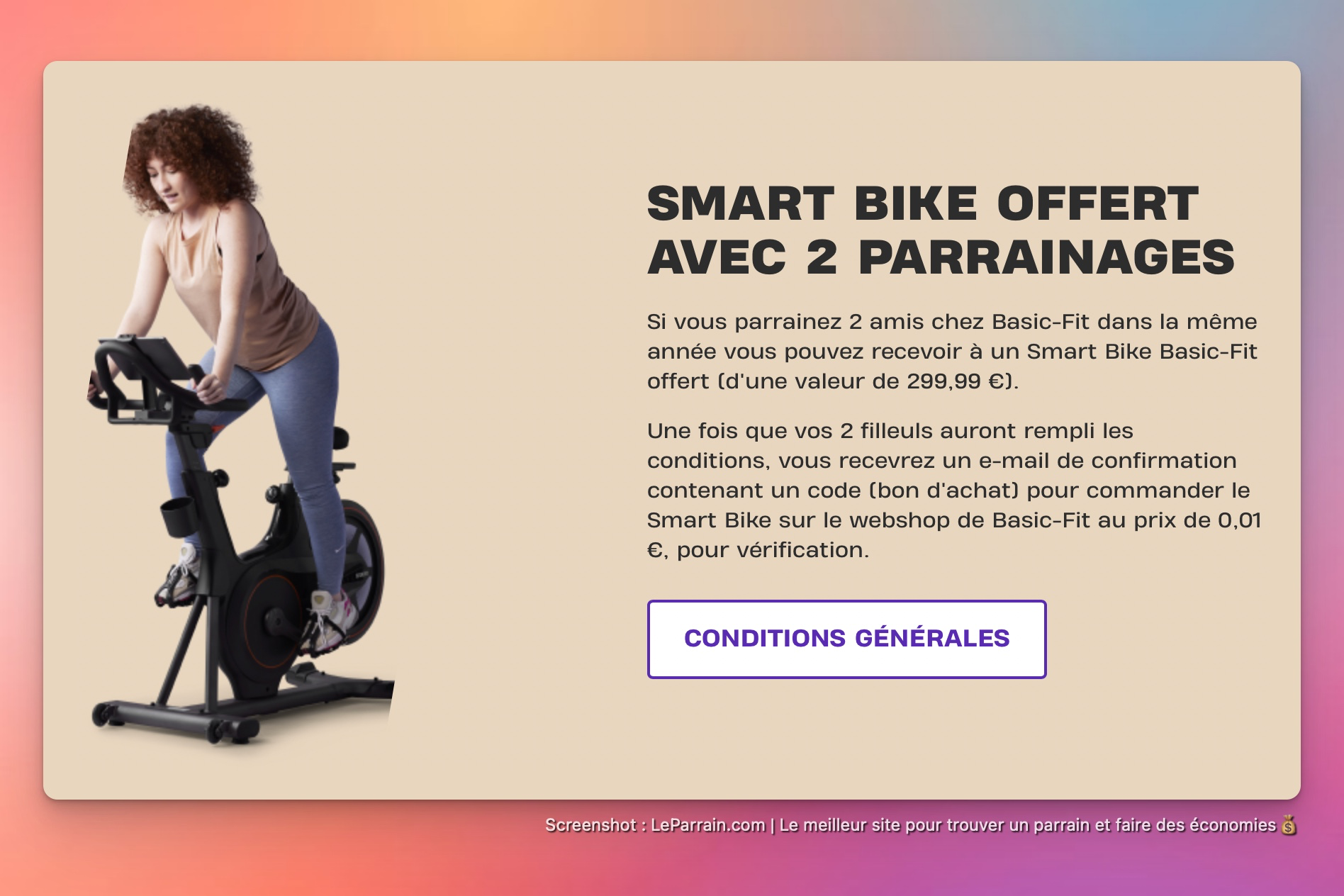 Capture d'écran 4 du programme de parrainage Basic-Fit