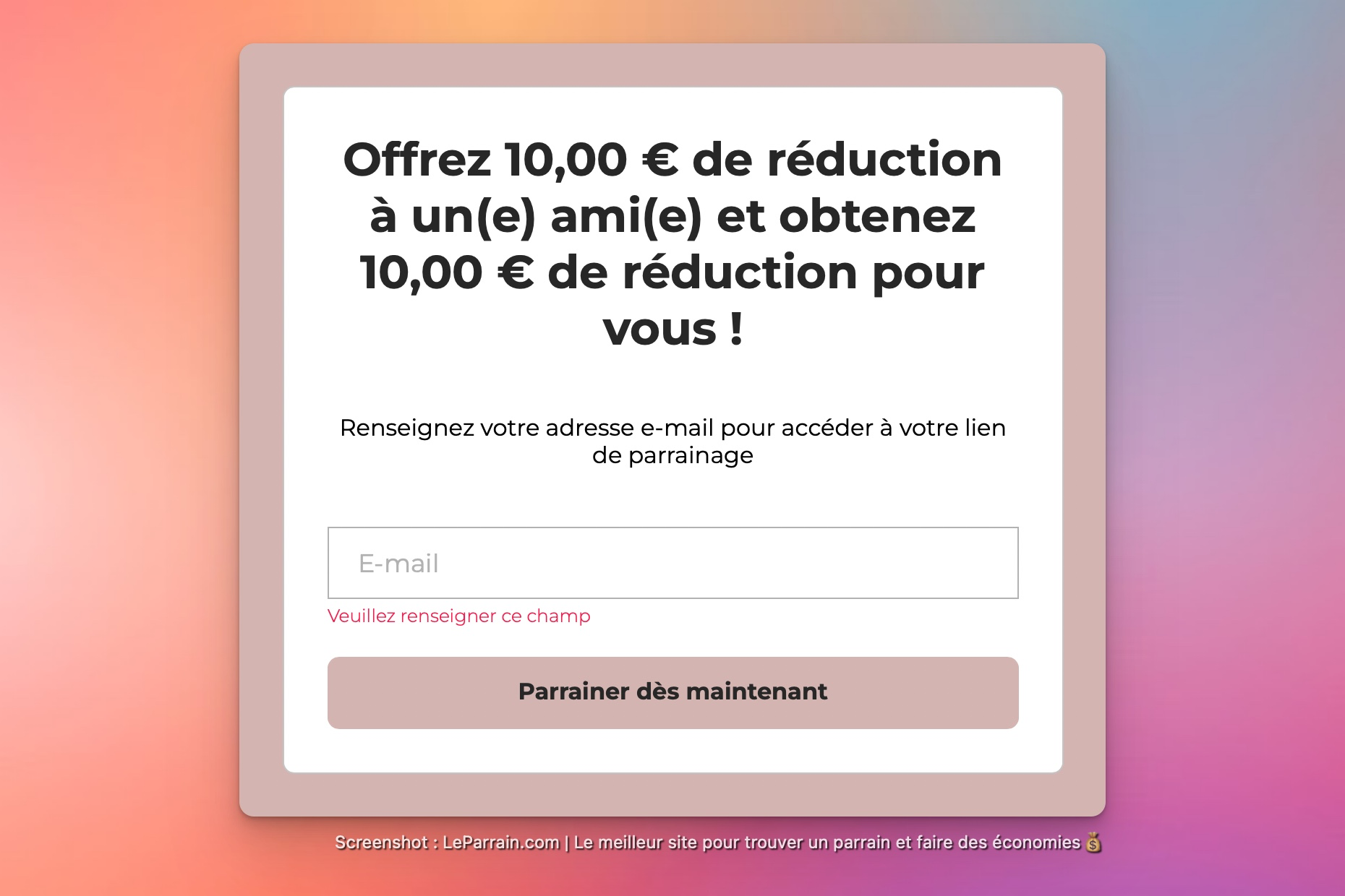 Capture d'écran 2 du programme de parrainage Bed Republic