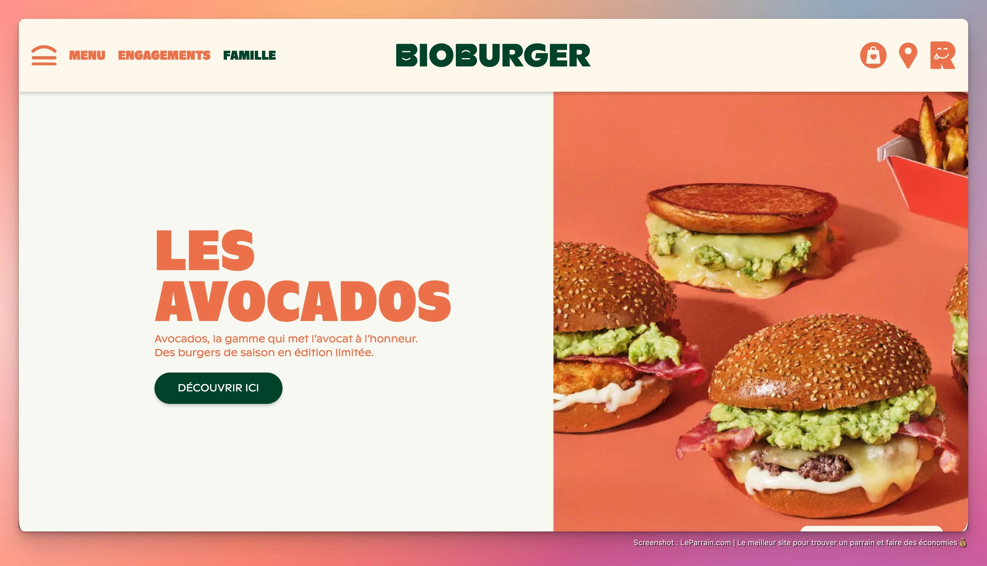 Capture d'écran 2 du programme de parrainage Bioburger