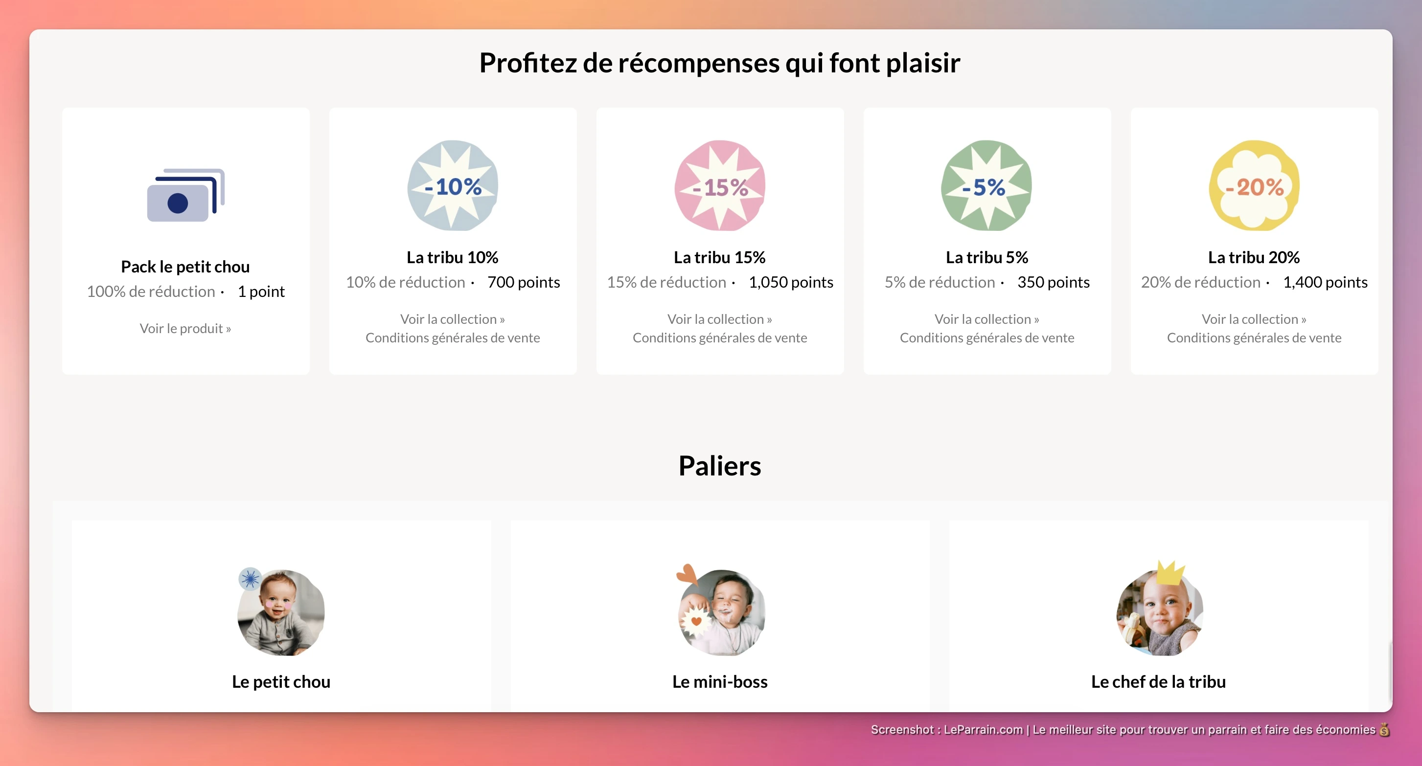 Capture d'écran 4 du programme de parrainage Biostime