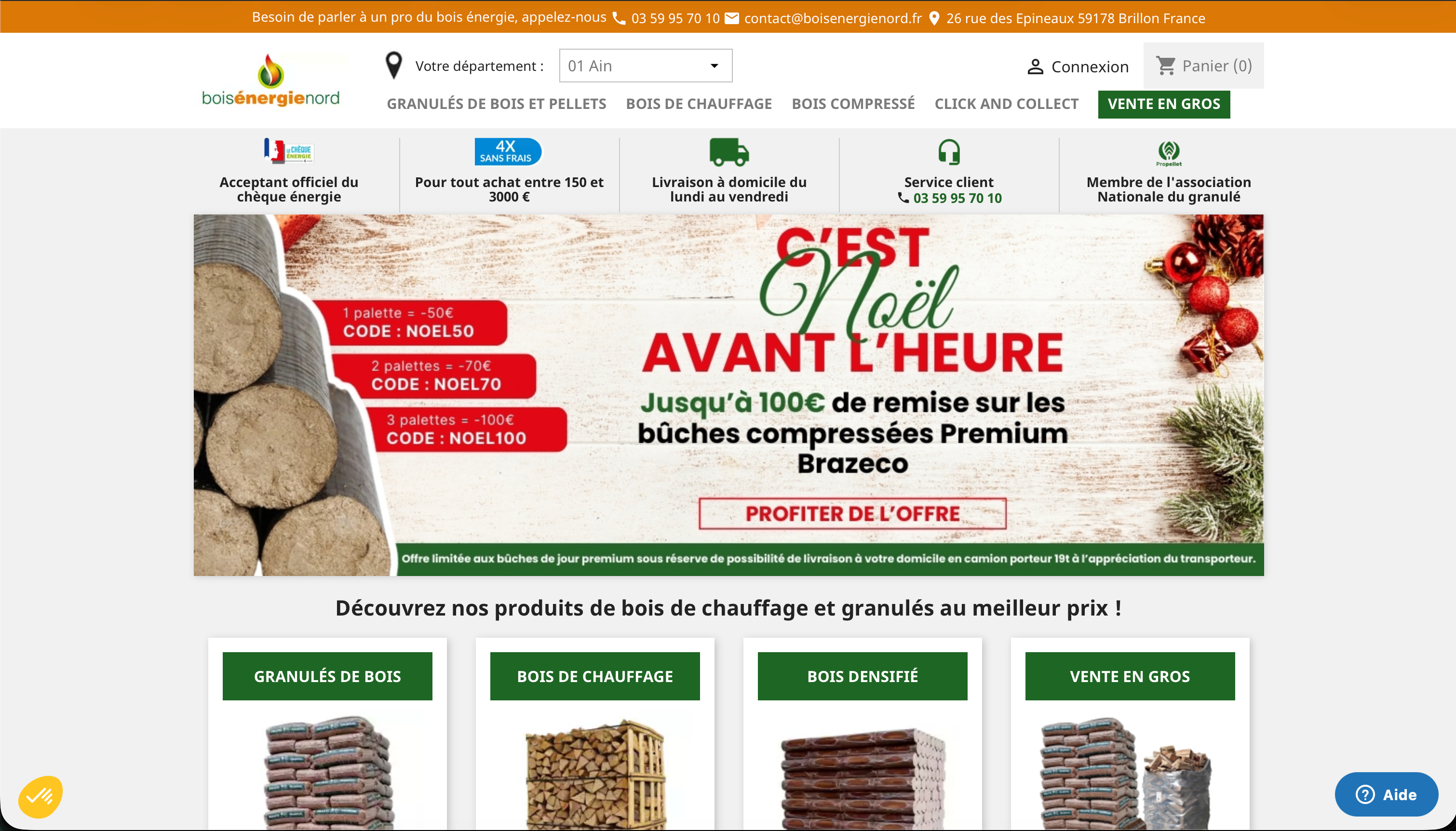 Capture d'écran 1 du programme de parrainage Bois Energie Nord