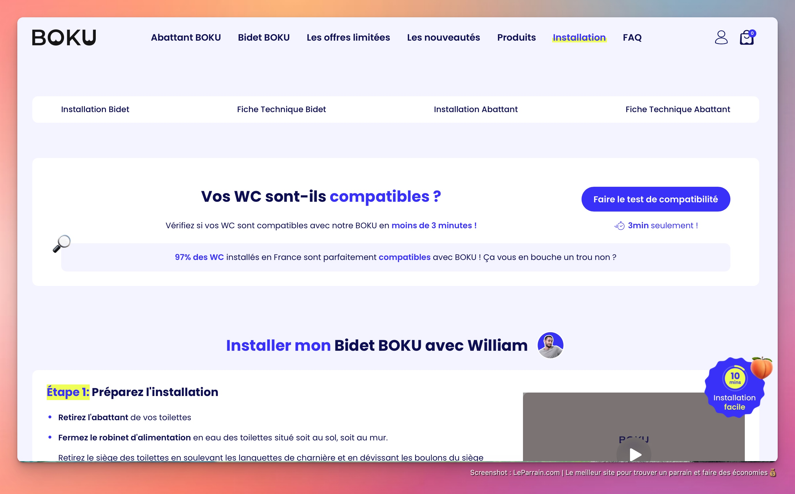 Capture d'écran 4 du programme de parrainage Boku
