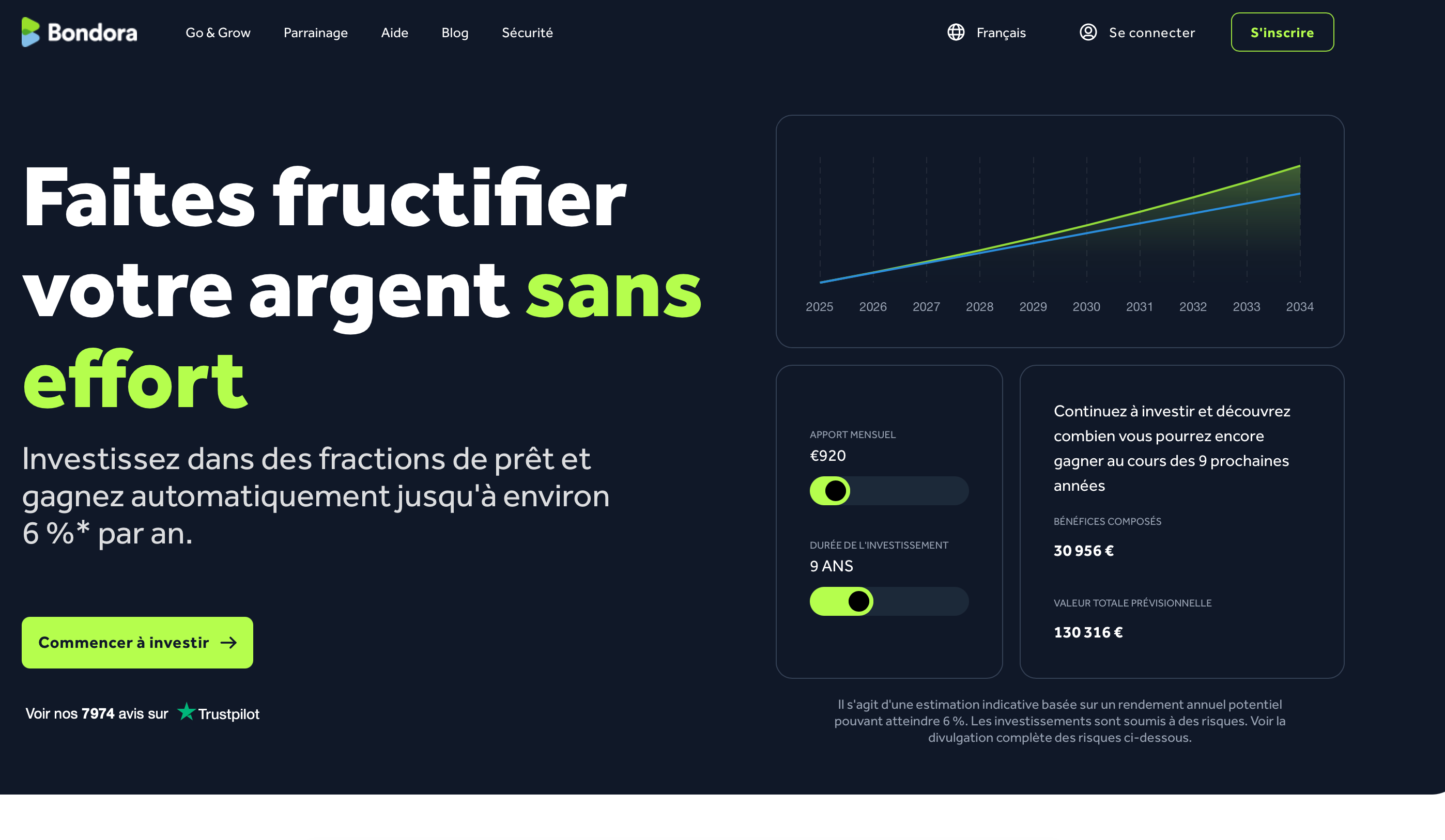 Capture d'écran 1 du programme de parrainage Bondora
