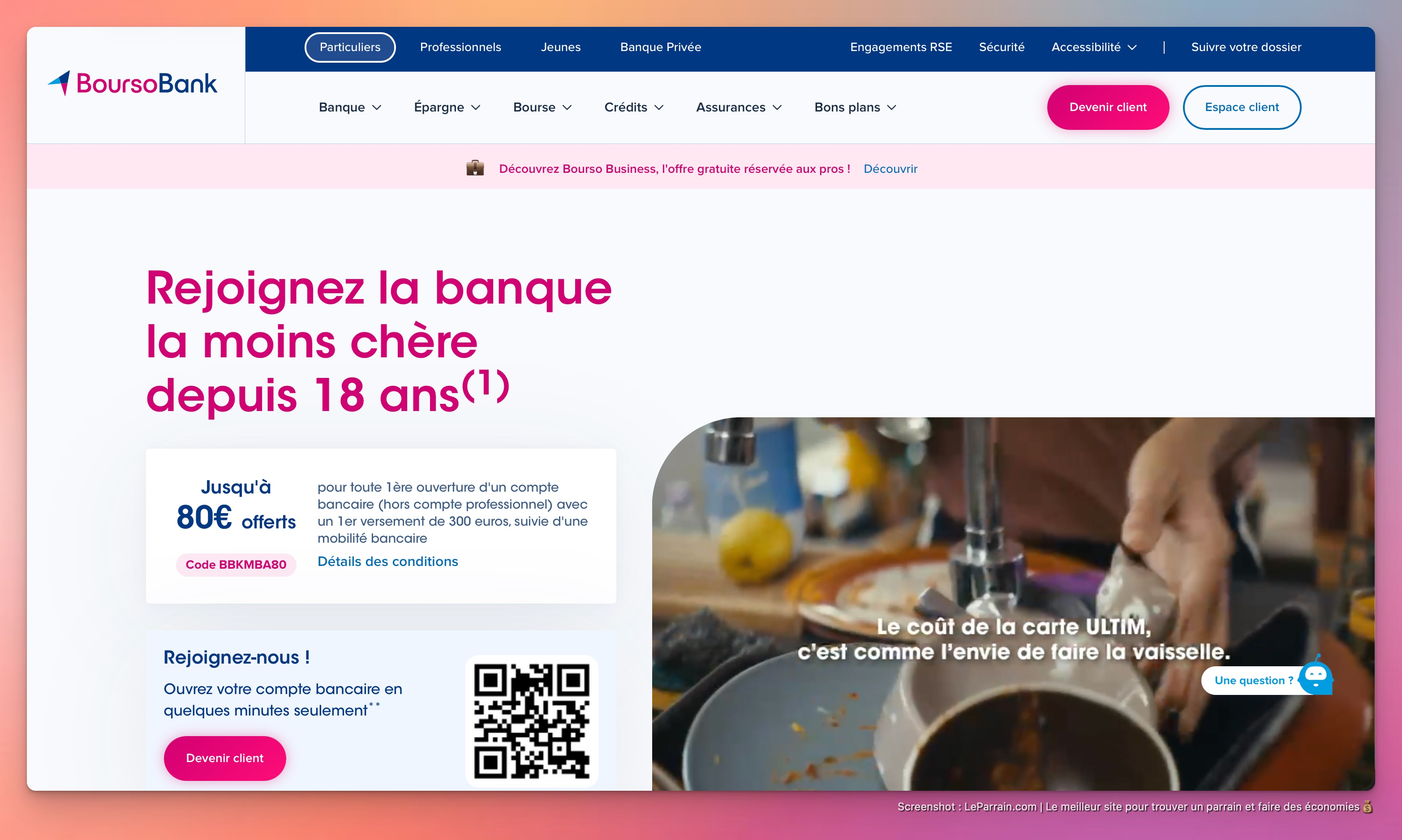Trouvez des filleuls pour BoursoBank sur LeParrain.com