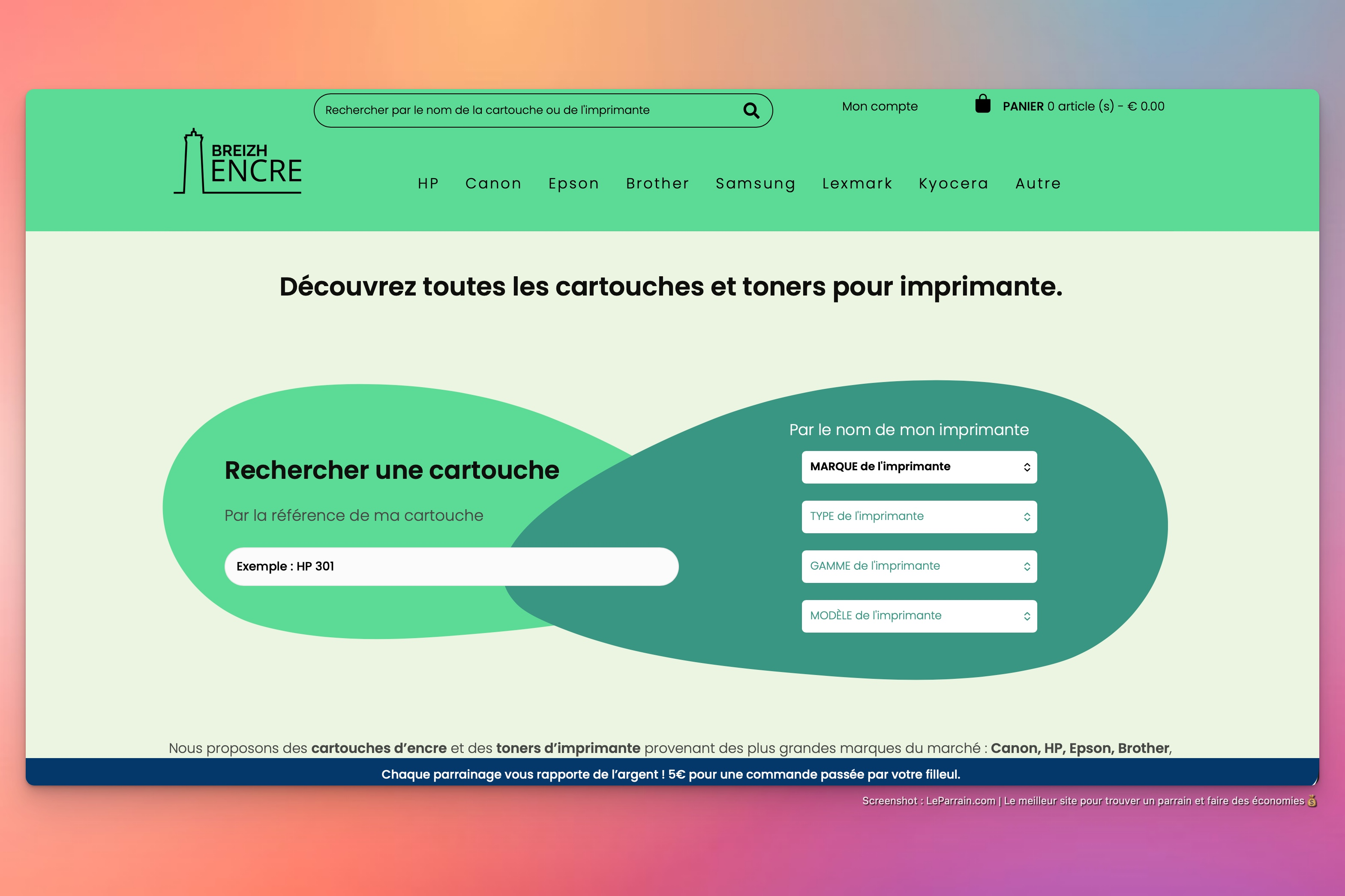 Capture d'écran 1 du programme de parrainage Breizh Enre